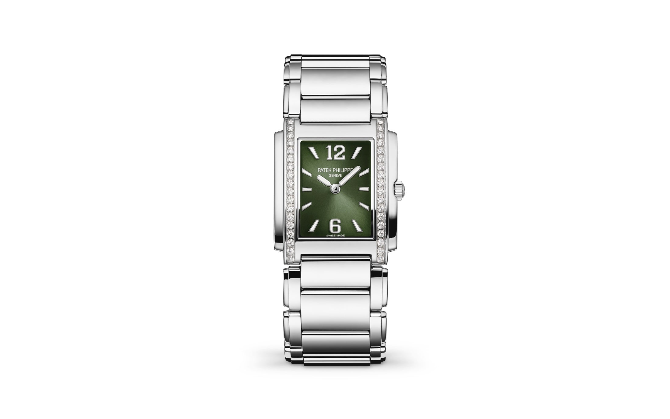 Patek Philippe Twenty~4 — Quartz — Steel — Green Dial — Ref. 4910/1200A-011