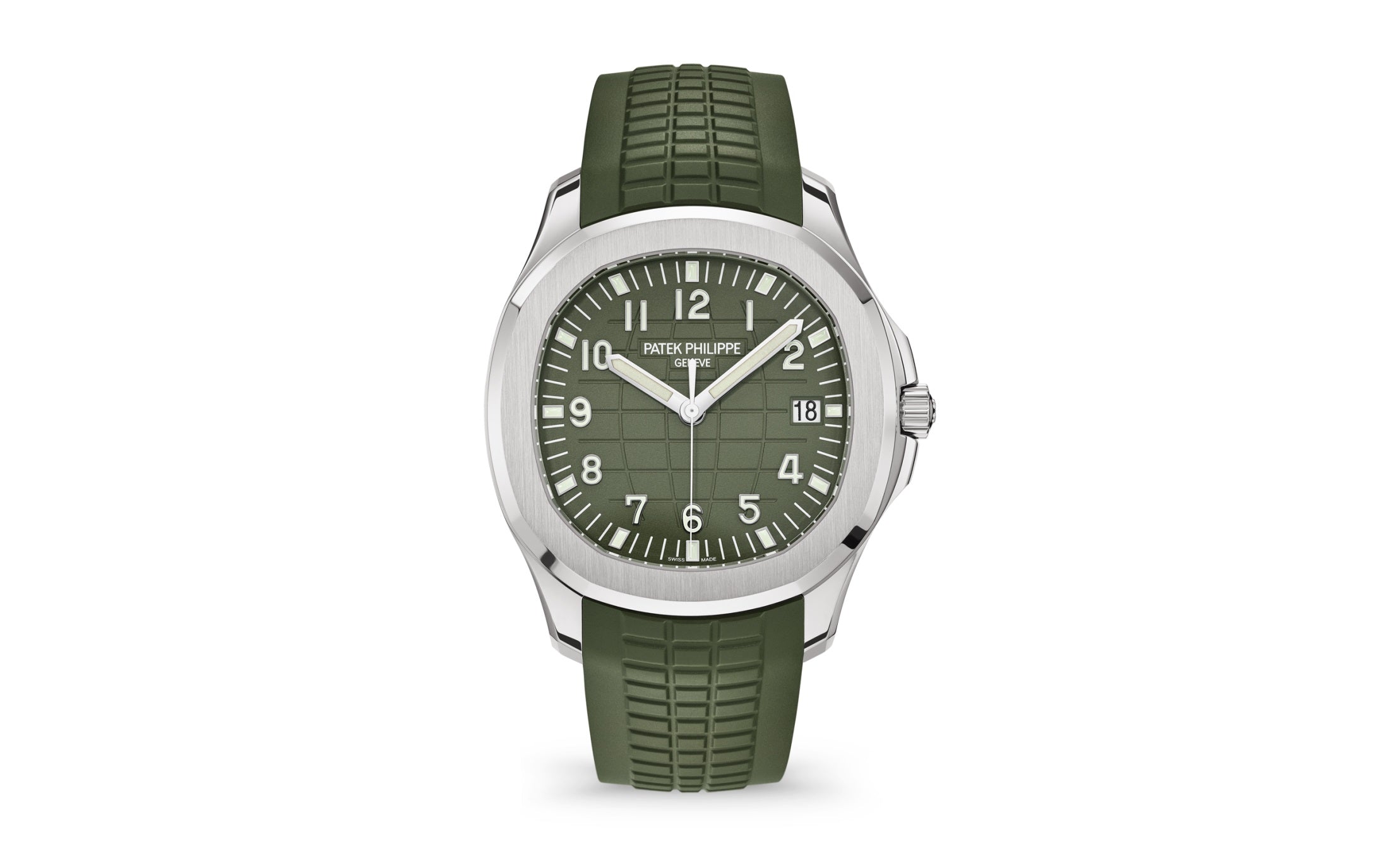 Patek Philippe Aquanaut — Automatic — White Gold — Green Dial — Ref. 5168G-010