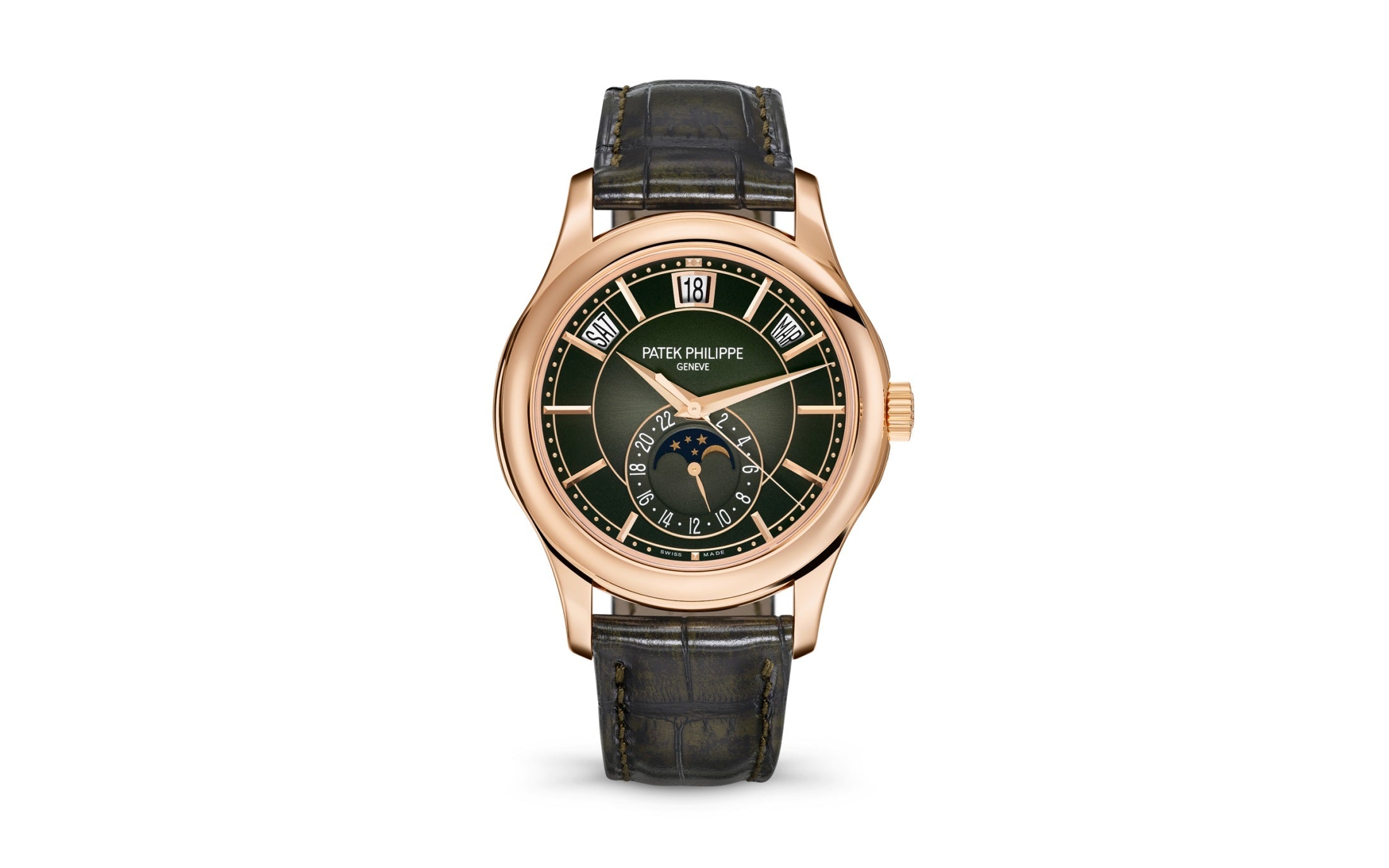 Patek Philippe Annual Calendar — Automatic — Rose Gold — Green Dial — Ref. 5205R-011