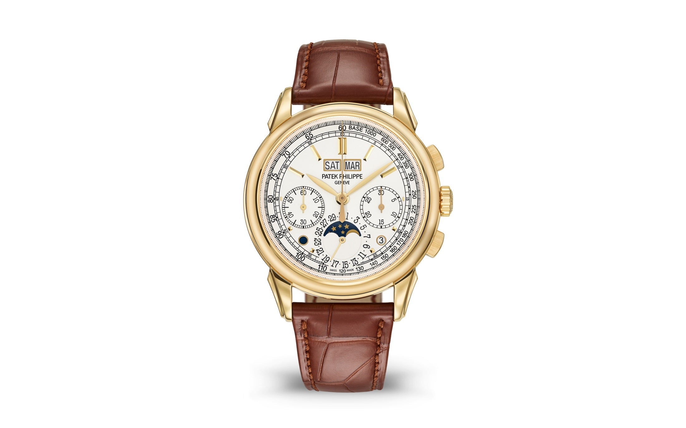 Patek Philippe Perpetual Calendar Chronograph — Manual winding — Yellow Gold — Silver Dial — Ref. 5270J-001