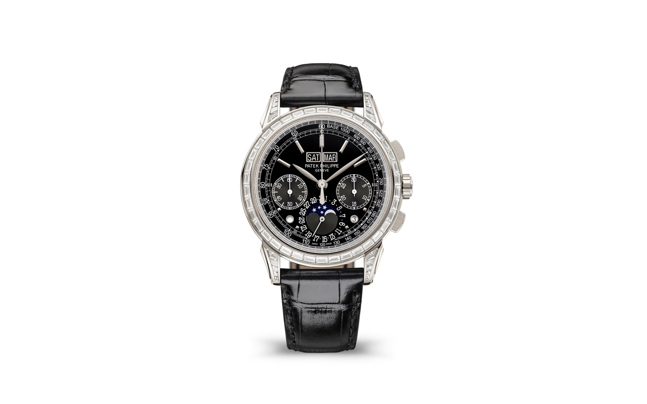 Patek Philippe Perpetual Calendar Chronograph — Manual winding — Platinum — Black Dial — Ref. 5271P-010