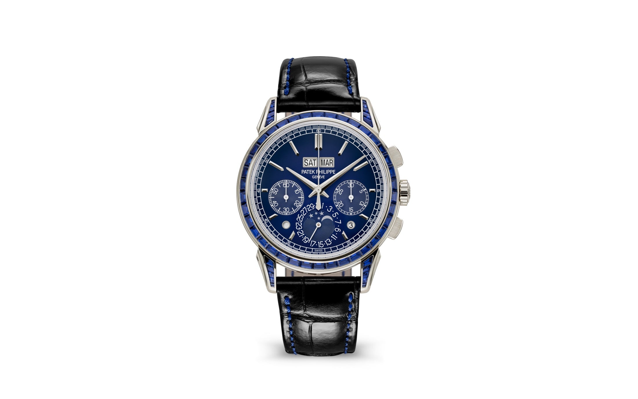 Patek Philippe Perpetual Calendar Chronograph — Manual winding — Platinum — Blue Dial — Ref. 5271/11P-010
