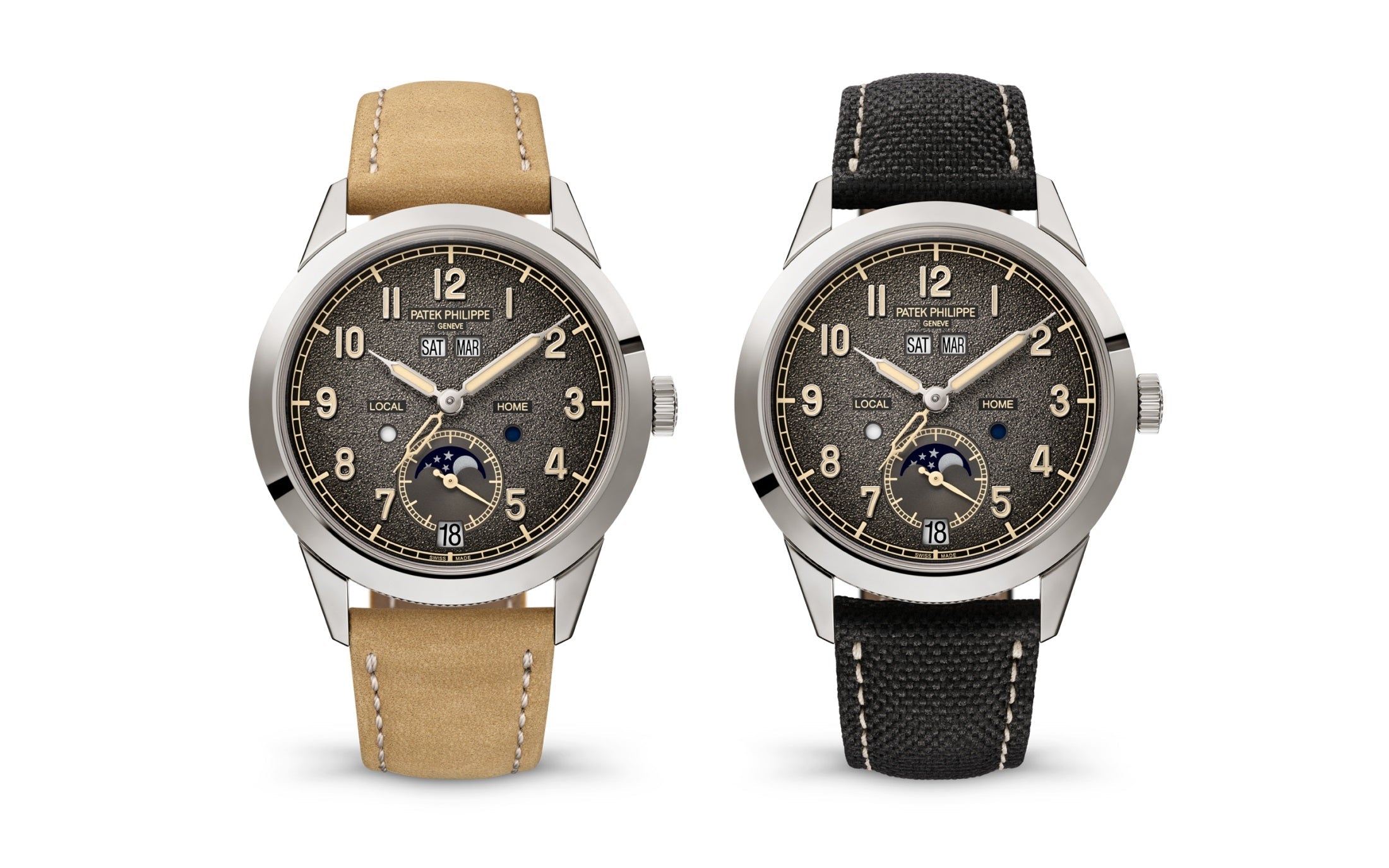 Patek Philippe Annual Calendar Travel Time — Automatic — White Gold — Grey Dial — Ref. 5326G-001