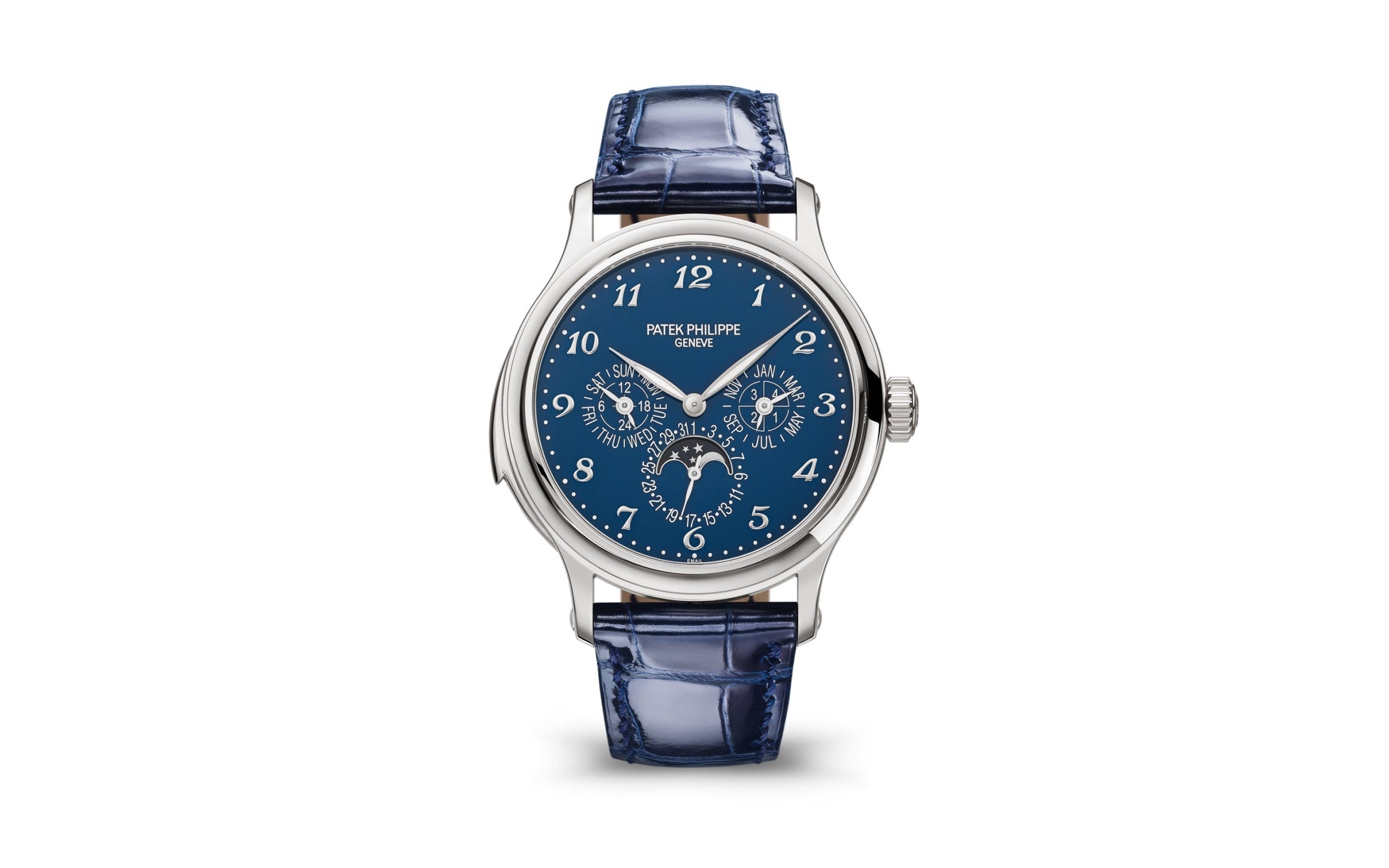Patek Philippe Minute Repeater Perpetual Calendar — Automatic — White Gold — Blue Dial — Ref. 5374G-001