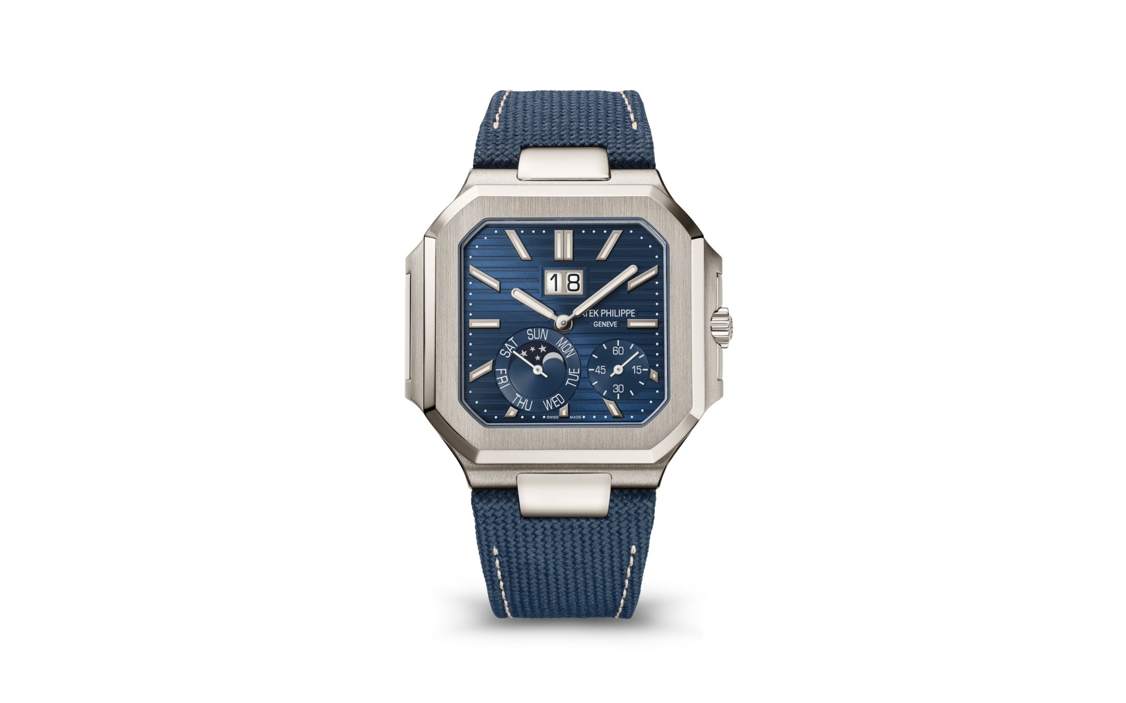 Patek Philippe Cubitus — Automatic — Platinum — Blue Dial — Ref. 5822P-001