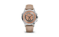 Patek Philippe World Time Chronograph — Automatic — Steel — Roze Dial — Ref. 5935A-001