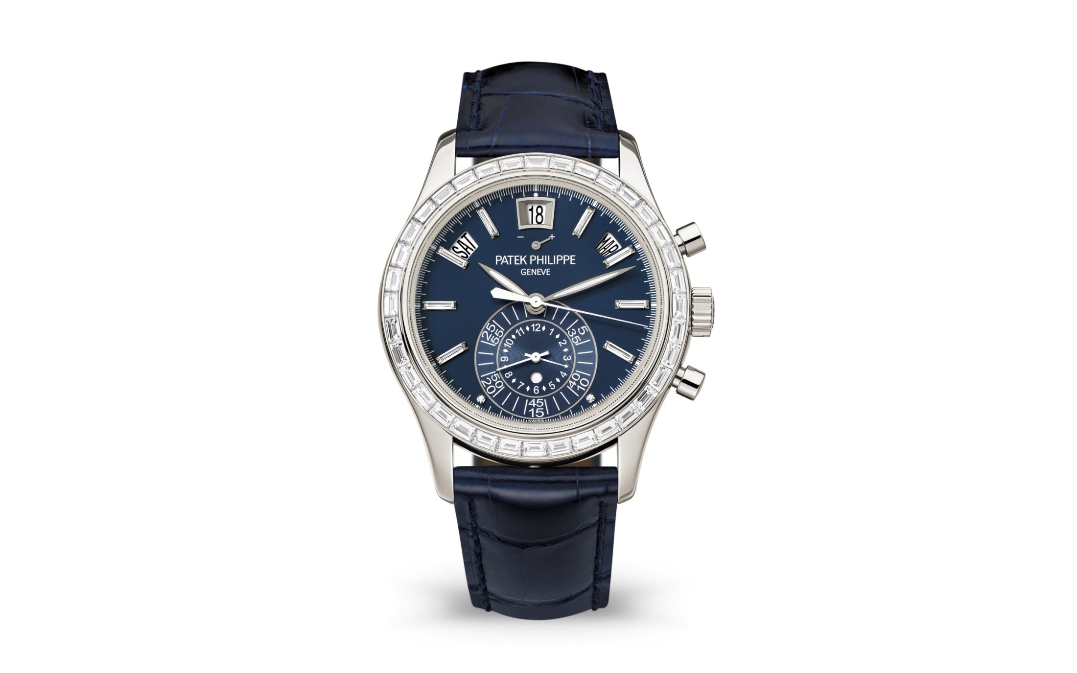 Patek Philippe Annual Calendar Chronograph — Automatic — Platinum — Blue Dial — Ref. 5961P-001