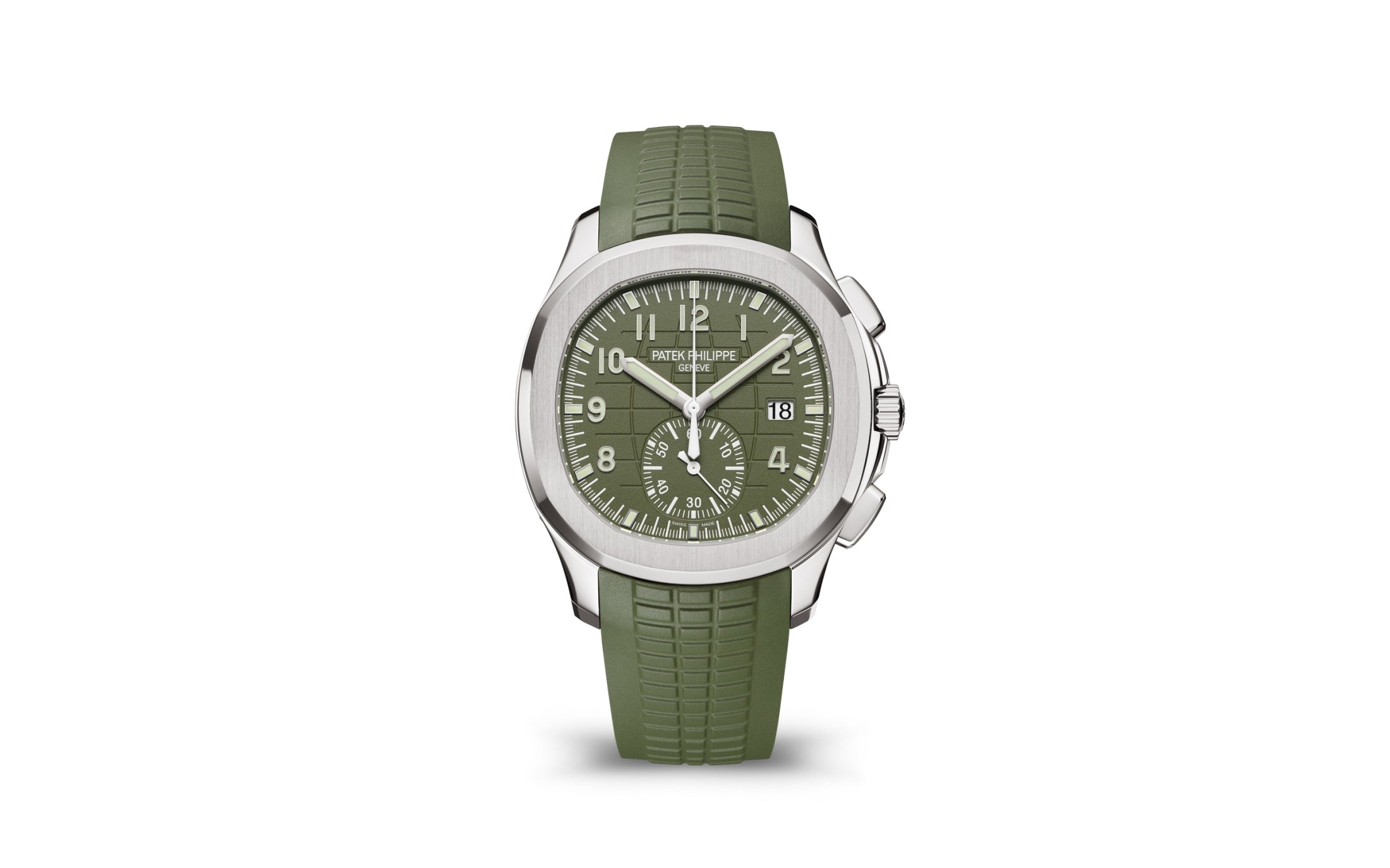 Patek Philippe Aquanaut — Automatic — White Gold — Green Dial — Ref. 5968G-010