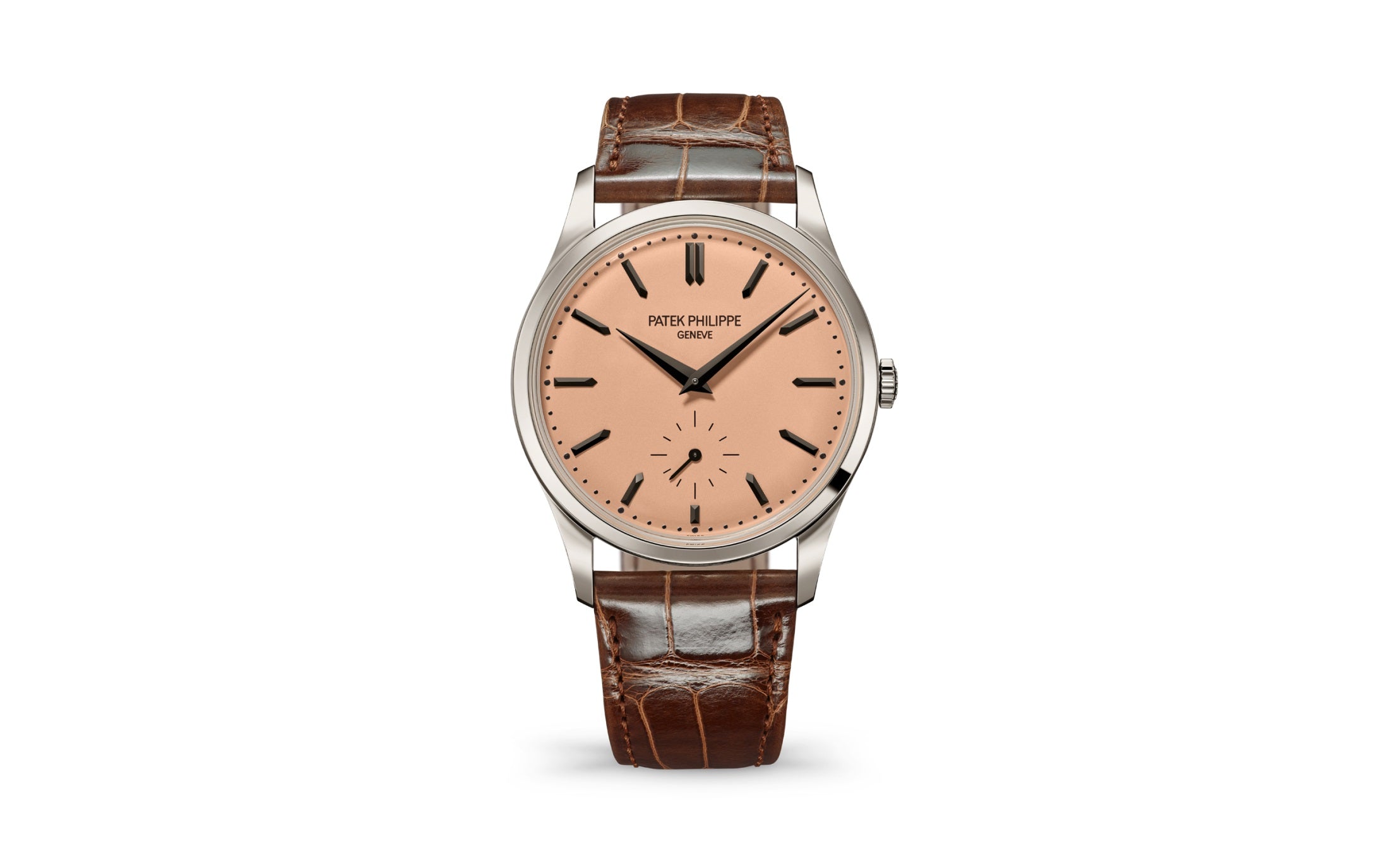 Patek Philippe Calatrava — Manual winding — Platinum — Roze Dial — Ref. 6196P-001