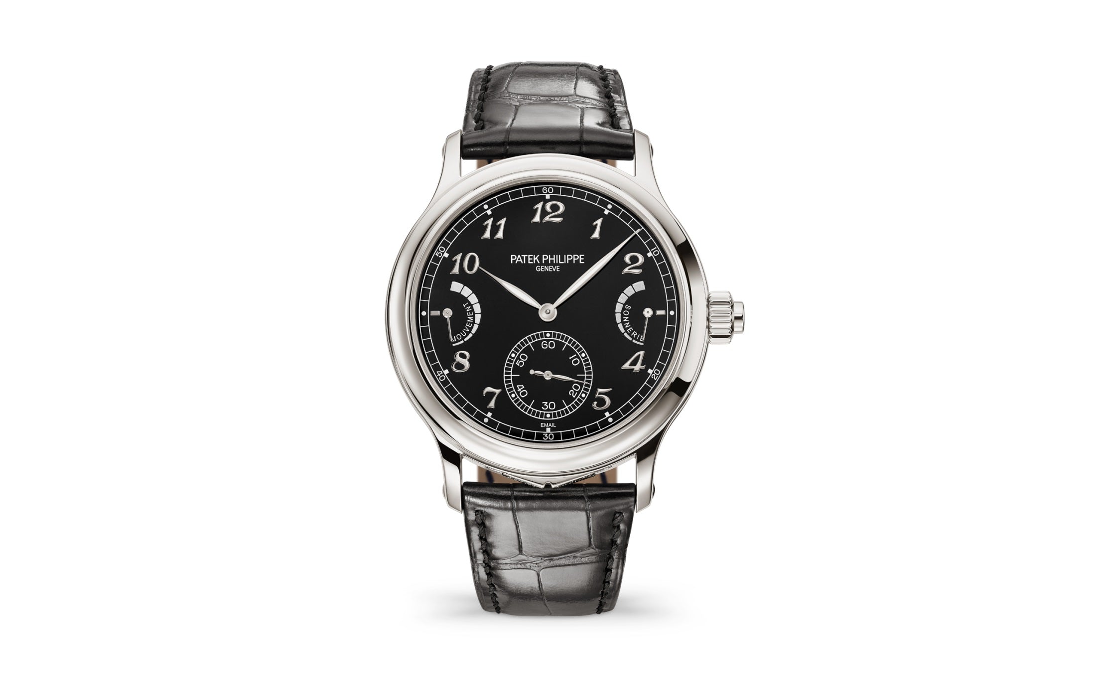 Patek Philippe Minute Repeater — Manual winding — Platinum — Black Dial — Ref. 6301P-001