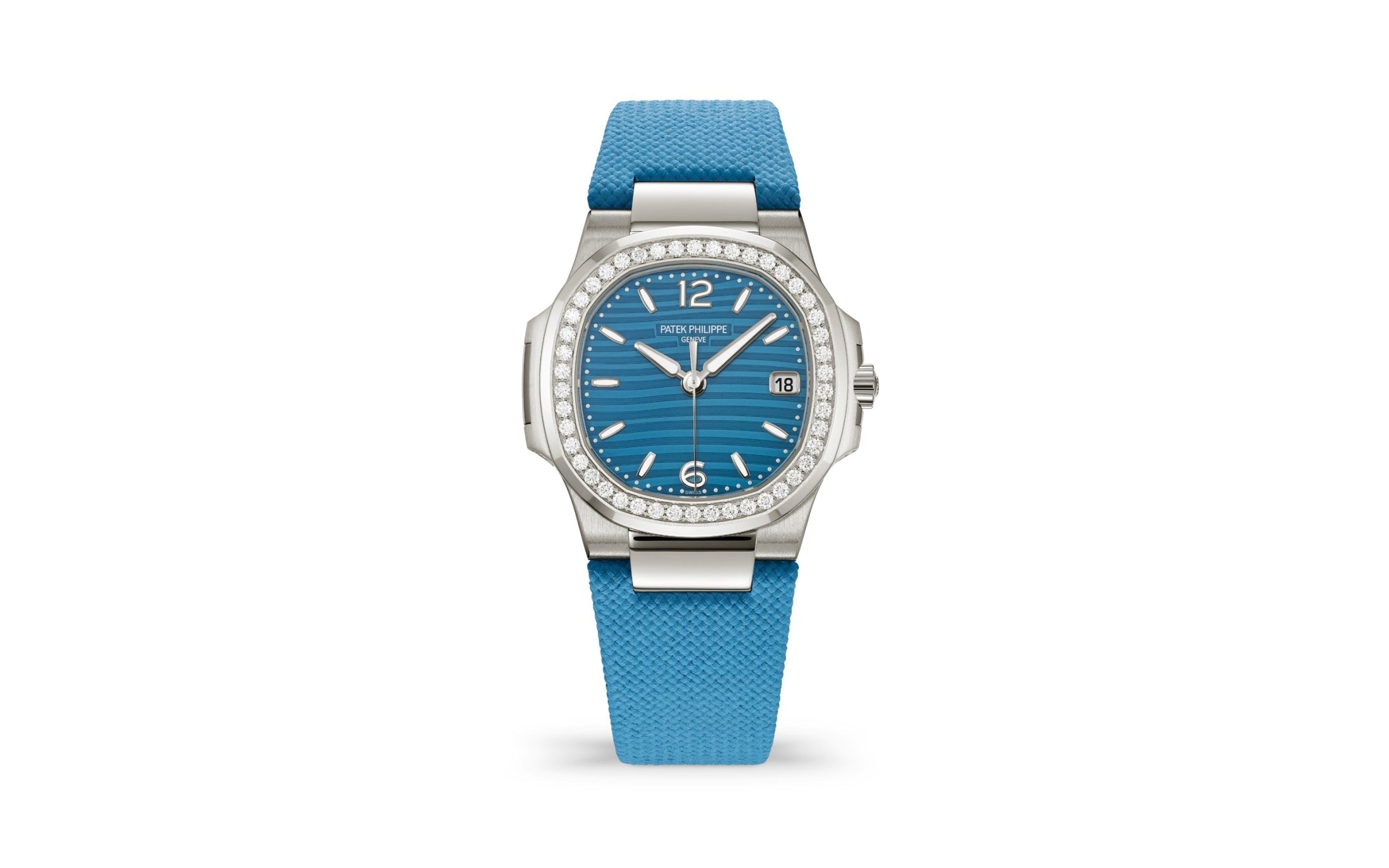 Patek Philippe Nautilus — Quartz — White Gold — Blue Dial — Ref. 7010G-013