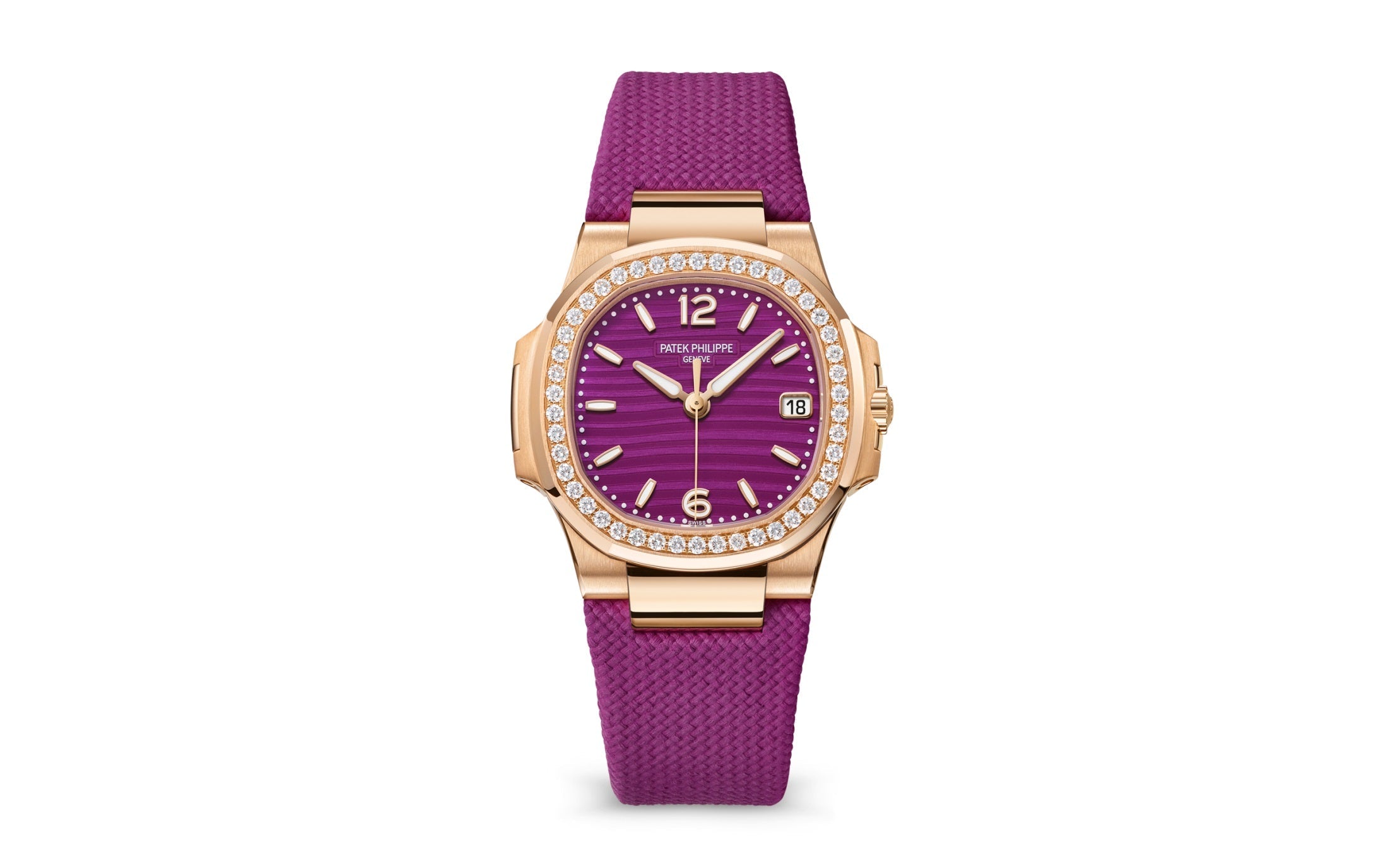 Patek Philippe Nautilus — Quartz — Rose Gold — Paars Dial — Ref. 7010R-013