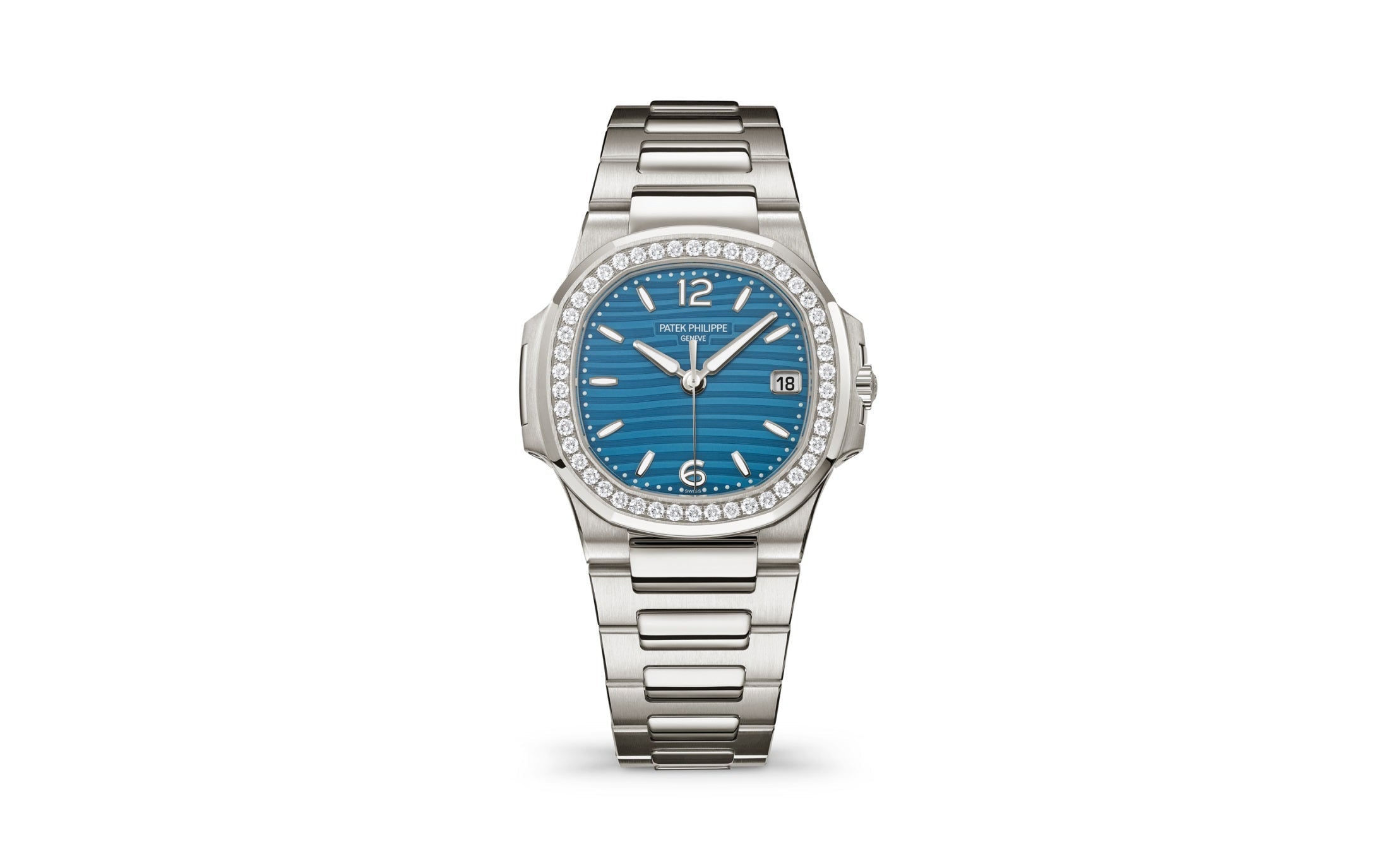 Patek Philippe Nautilus — Quartz — White Gold — Blue Dial — Ref. 7010/1G-013