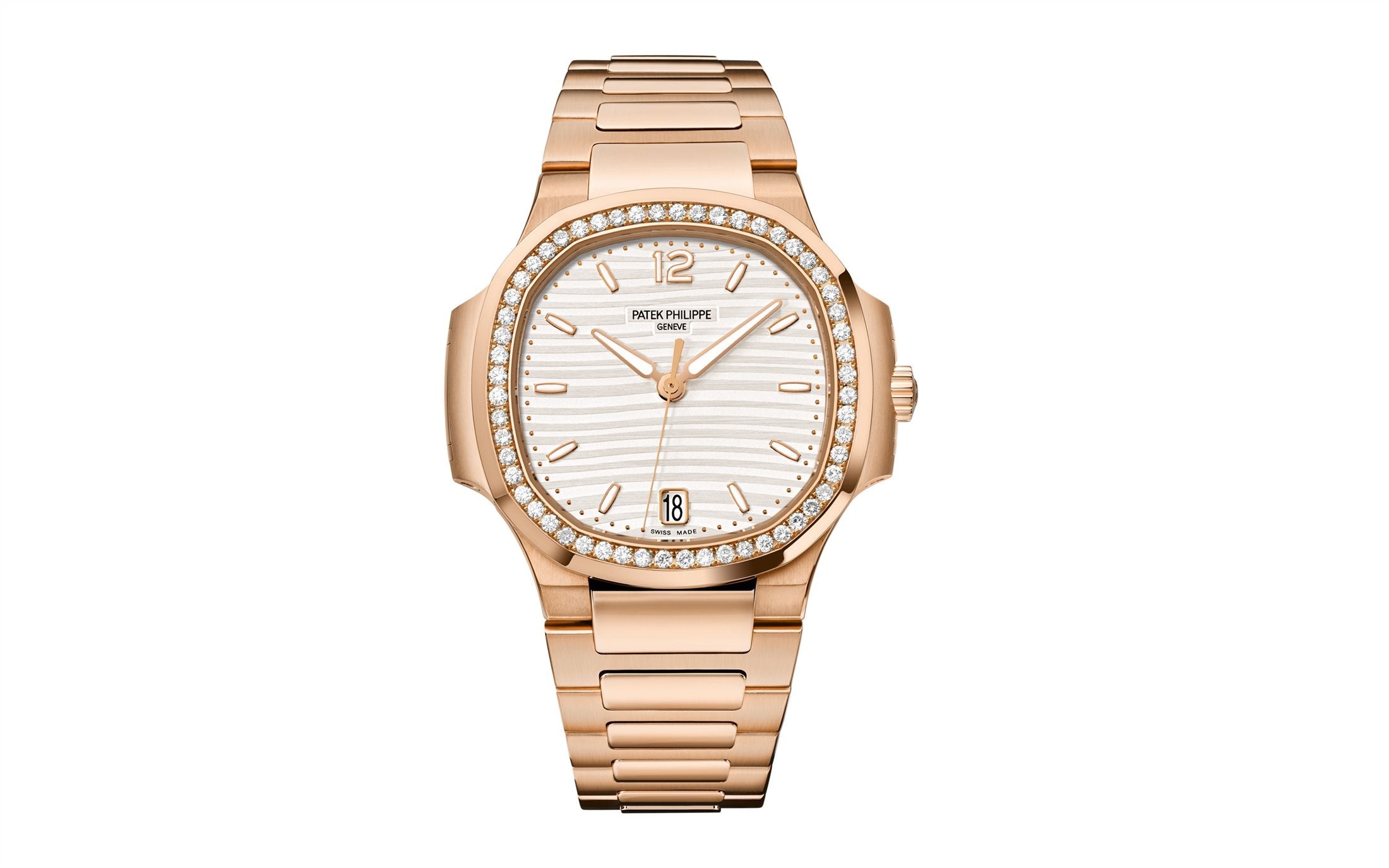 Patek Philippe Nautilus — Automatic — Rose Gold — Silver Dial — Ref. 7118/1200R-001