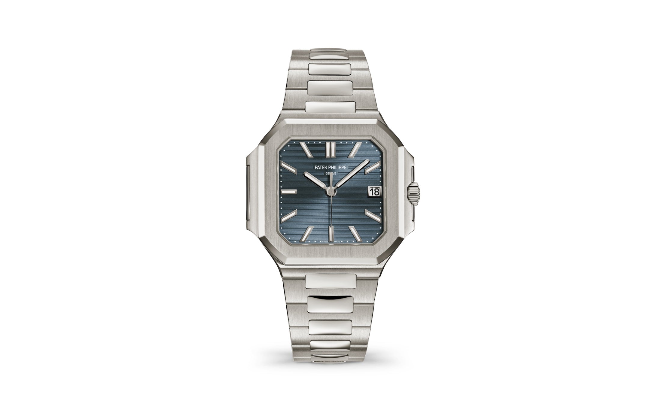 Patek Philippe Cubitus — Automatic — White Gold — Blue Dial — Ref. 7128/1G-001