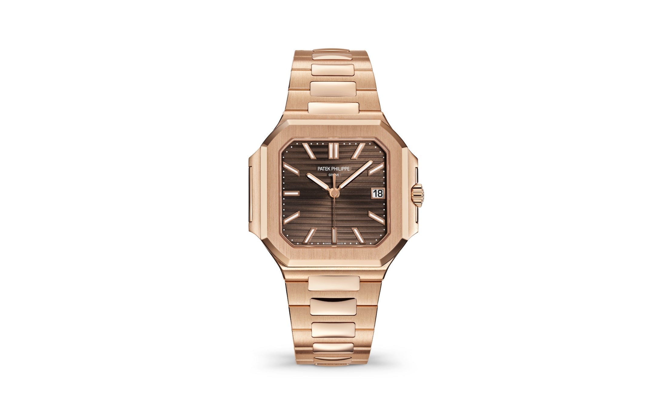 Patek Philippe Cubitus — Automatic — Rose Gold — Brown Dial — Ref. 7128/1R-001