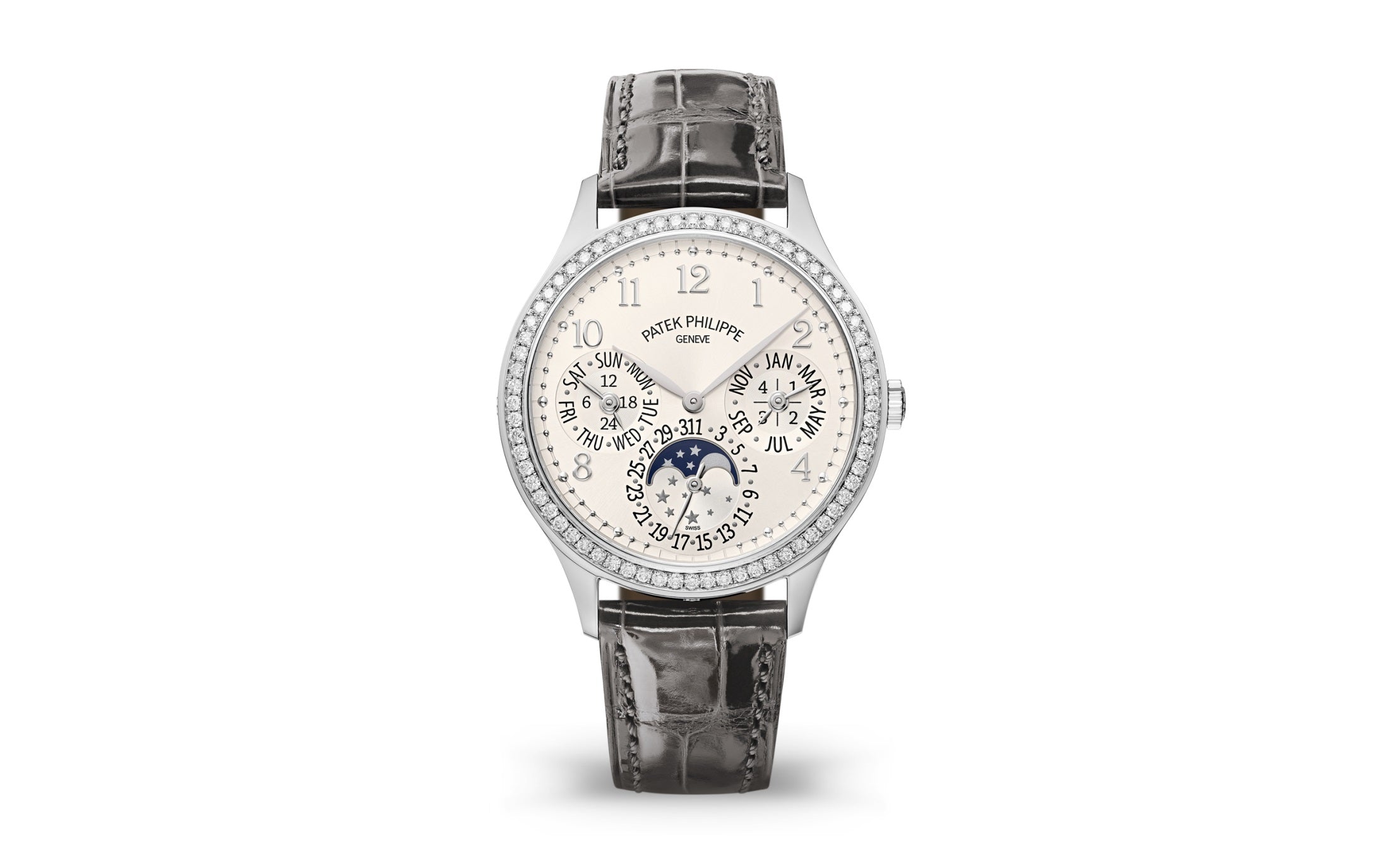 Patek Philippe Perpetual Calendar — Automatic — White Gold — Silver Dial — Ref. 7140G-001
