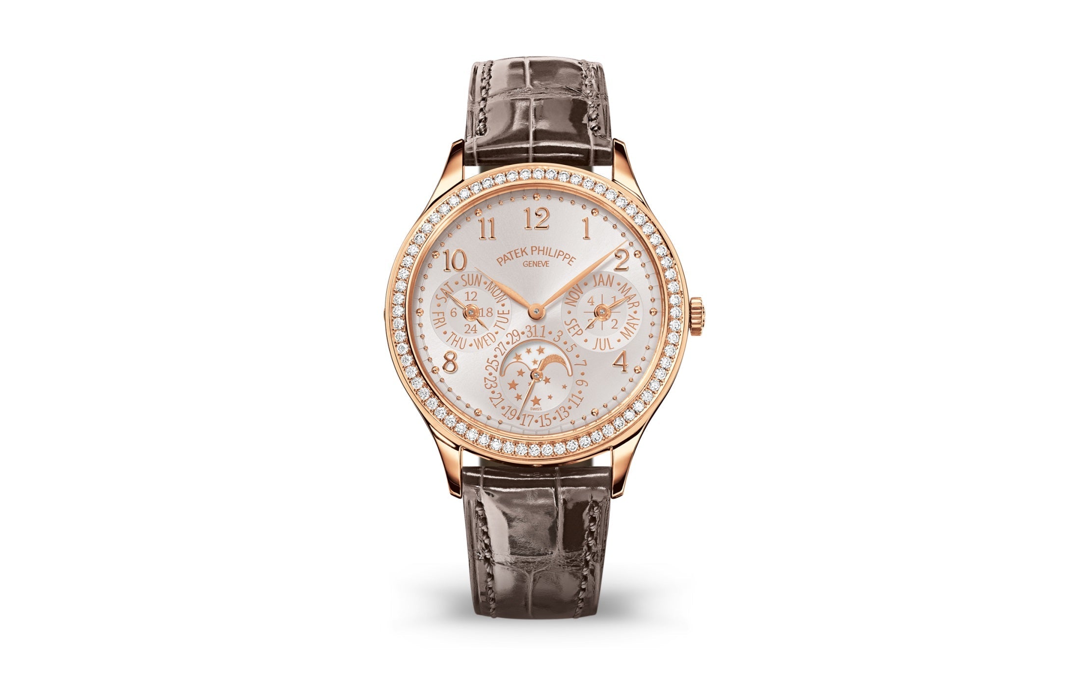 Patek Philippe Perpetual Calendar — Automatic — Rose Gold — Silver Dial — Ref. 7140R-001