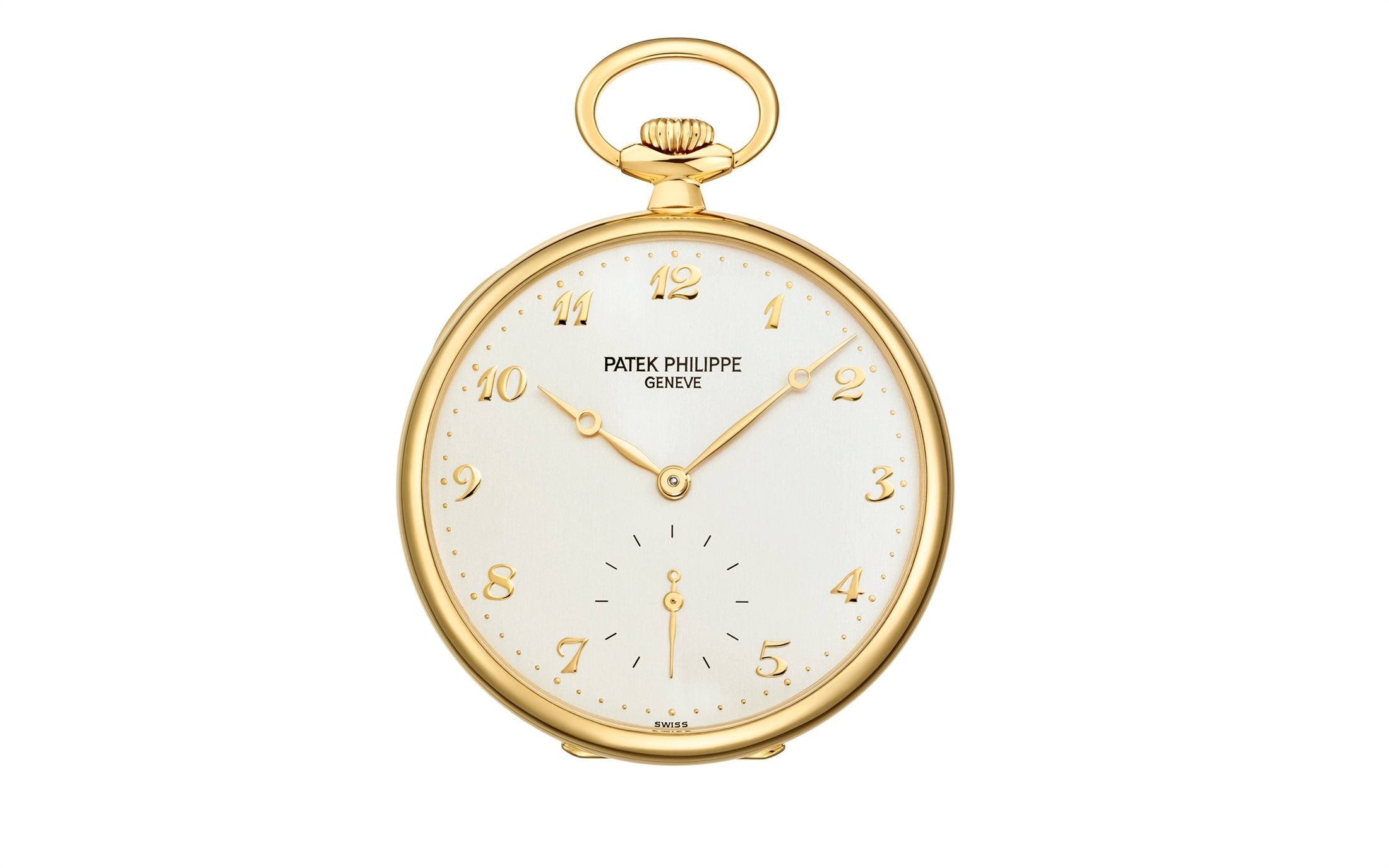 Patek Philippe Pocket Watch — Manual winding — Yellow Gold — White Dial — Ref. 973J-001