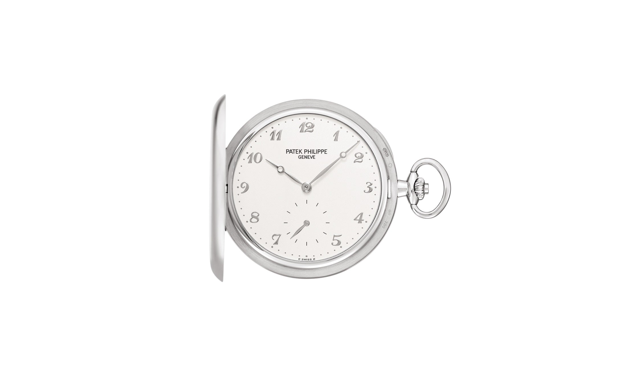 Patek Philippe Pocket Watch — Manual winding — White Gold — Silver Dial — Ref. 980G-010