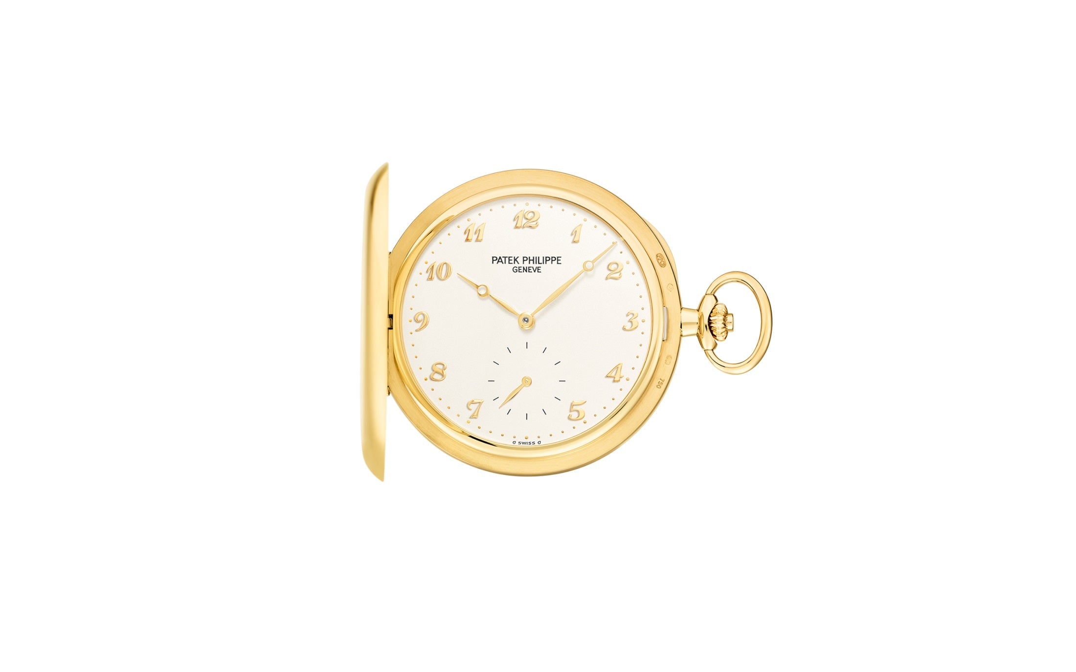 Patek Philippe Pocket Watch — Manual winding — Yellow Gold — Silver Dial — Ref. 980J-011