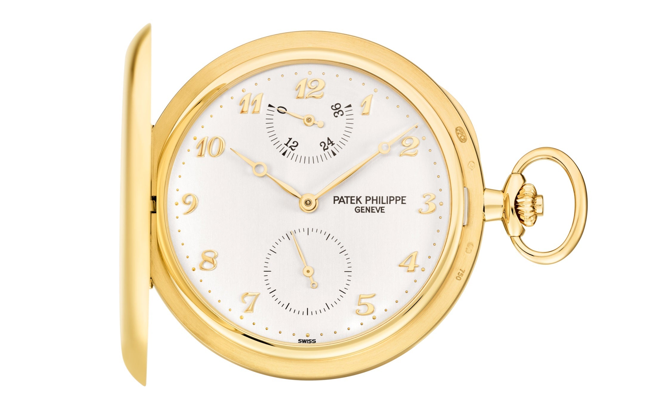 Patek Philippe Pocket Watch — Manual winding — Yellow Gold — Silver Dial — Ref. 983J-001