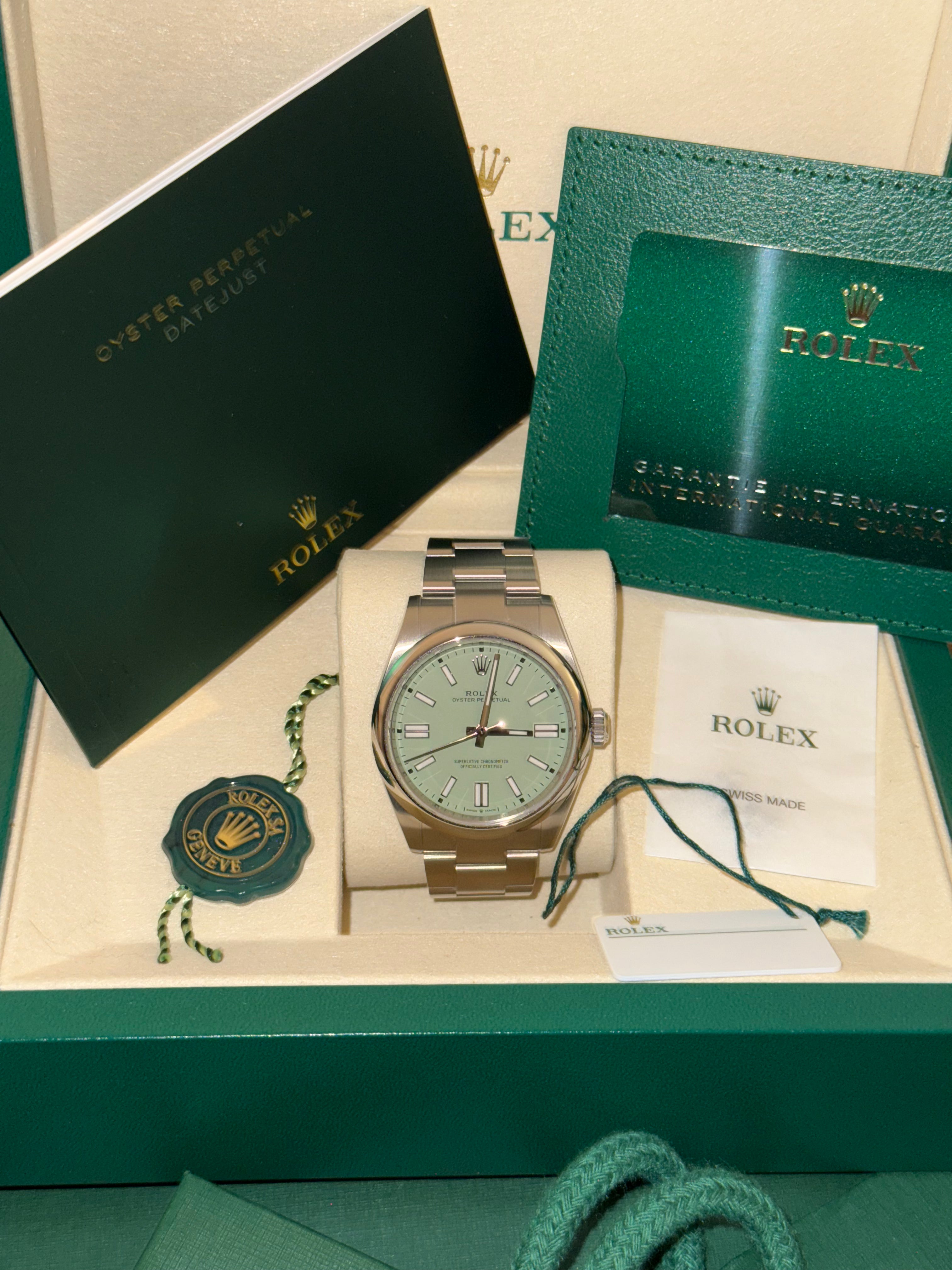 Rolex - Oyster Perpetual 41 Stainless Steel / Pistachio — Ref. 134300