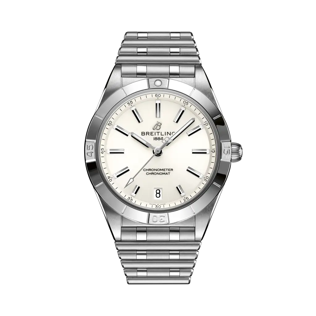 Breitling Chronomat Automatic 36 Stainless Steel / White / Rouleaux — Ref. A10380101A3A1