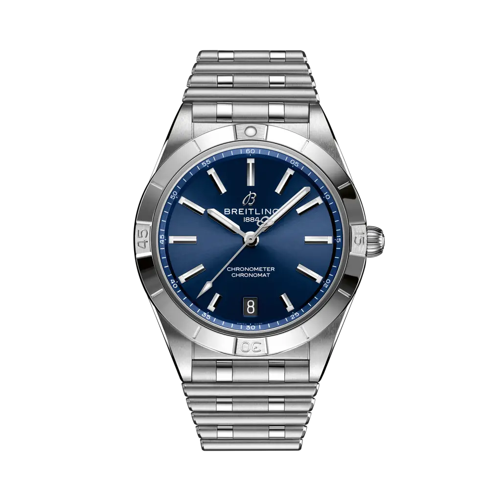 Breitling Chronomat Automatic 36 Stainless Steel / Blue / Rouleaux — Ref. A10380101C1A1