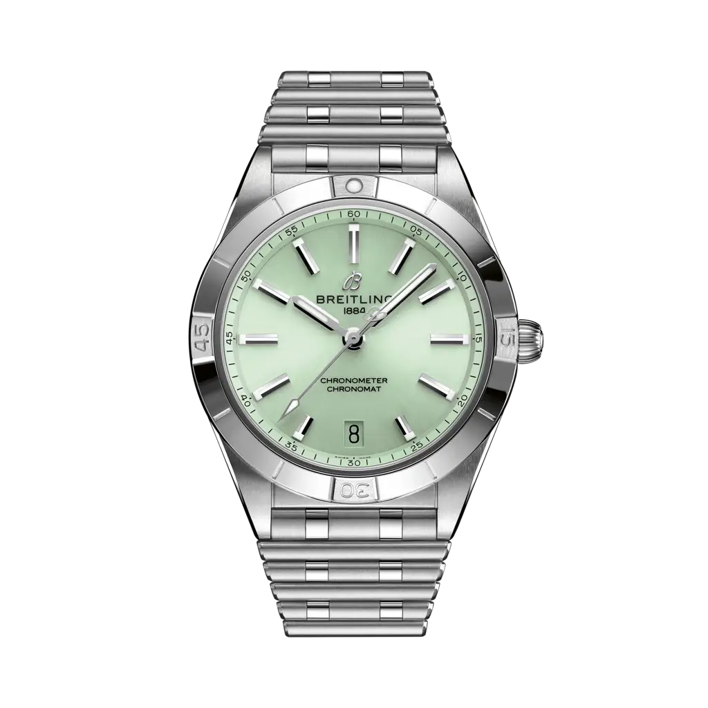 Breitling Chronomat Automatic 36 Stainless Steel / Green / Rouleaux — Ref. A10380101L1A1