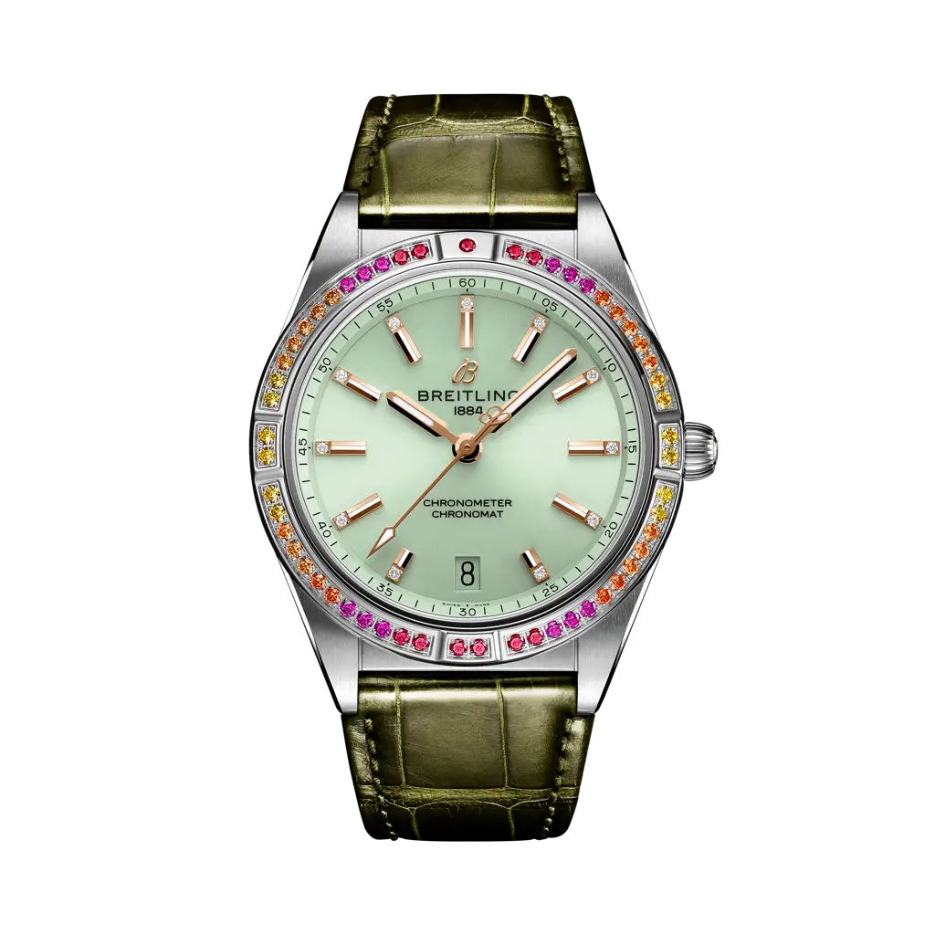 Breitling Chronomat Automatic 36 South Sea Stainless Steel / Mint Green — Ref. A10380611L1P1