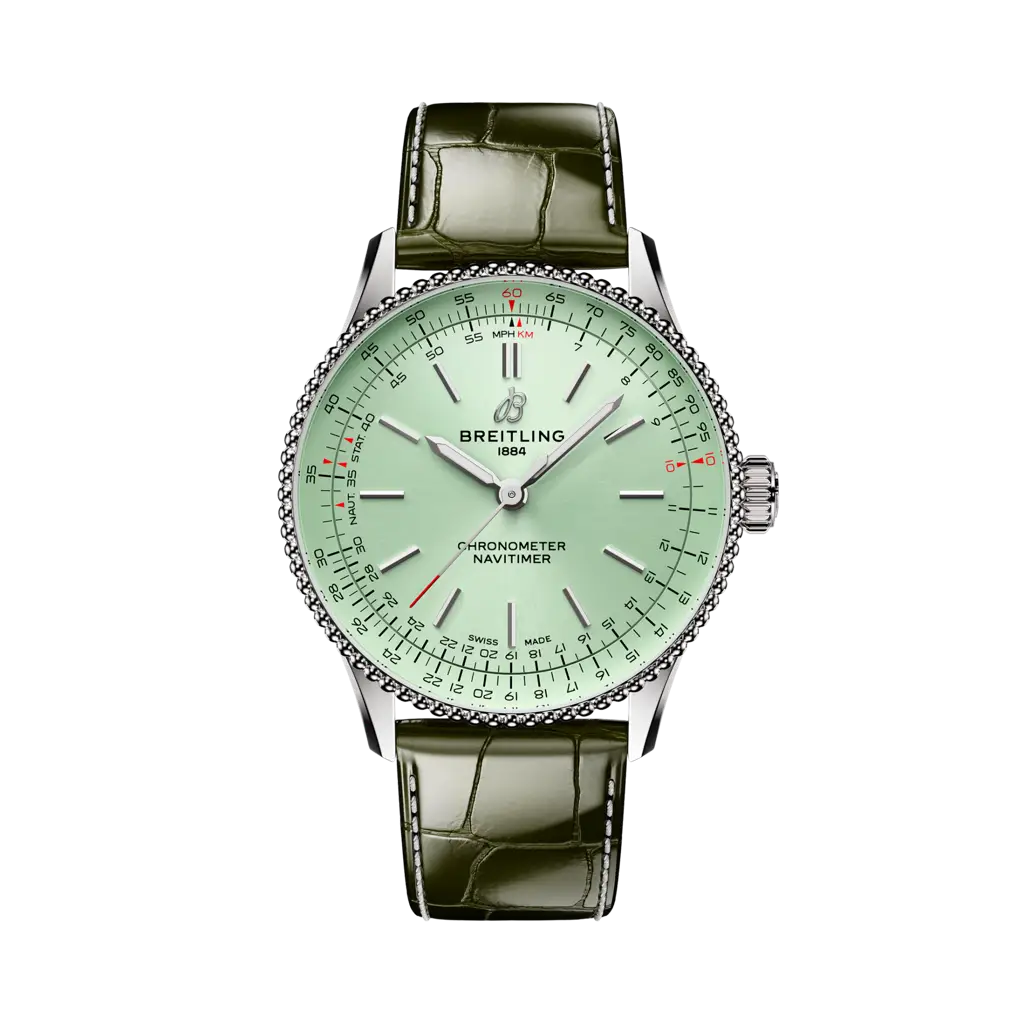 Breitling Navitimer Automatic 36 Stainless steel - Mint green — Ref. A17327361L1P1