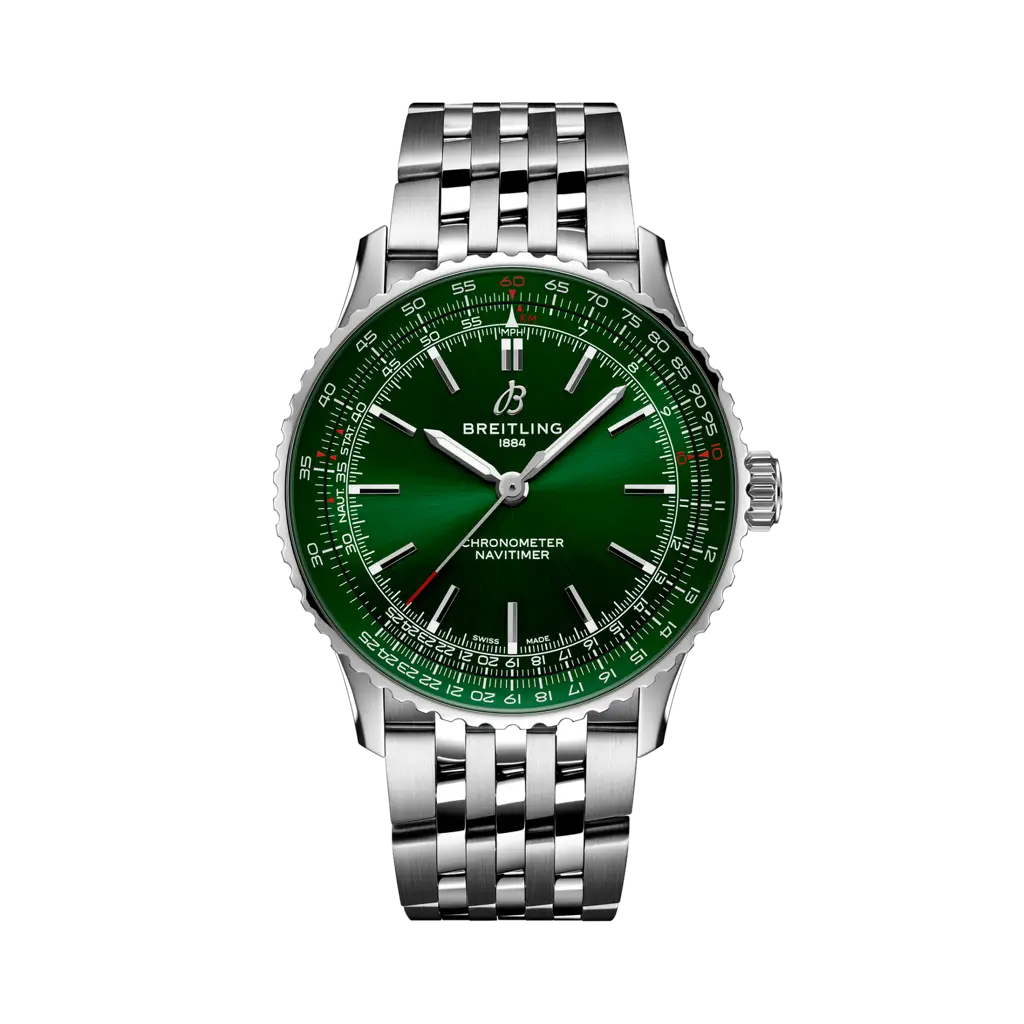 Breitling Navitimer Automatic 41 Automatic Stainless Steel / Green / Bracelet — Ref. A17329371L1A1