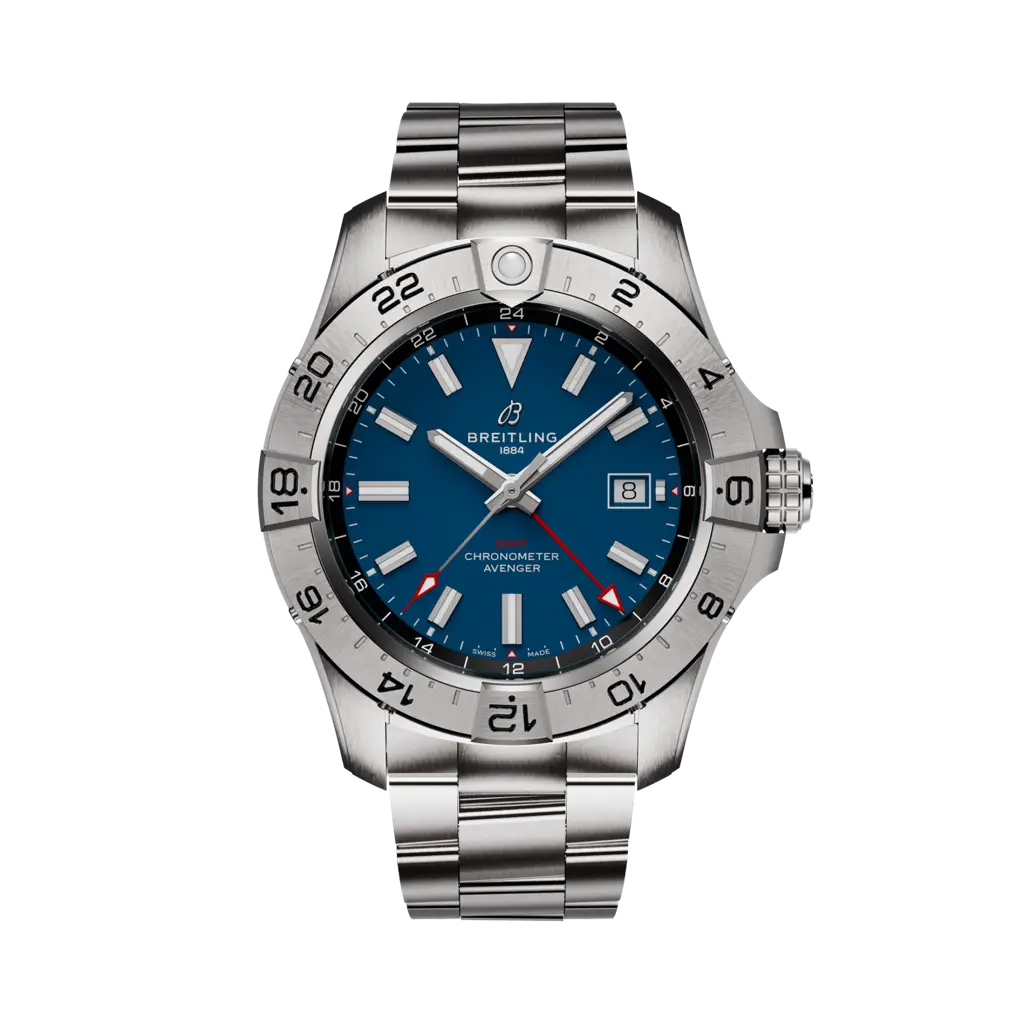 Breitling Avenger Automatic GMT 44 Stainless steel - Blue — Ref. A32320101C1A1