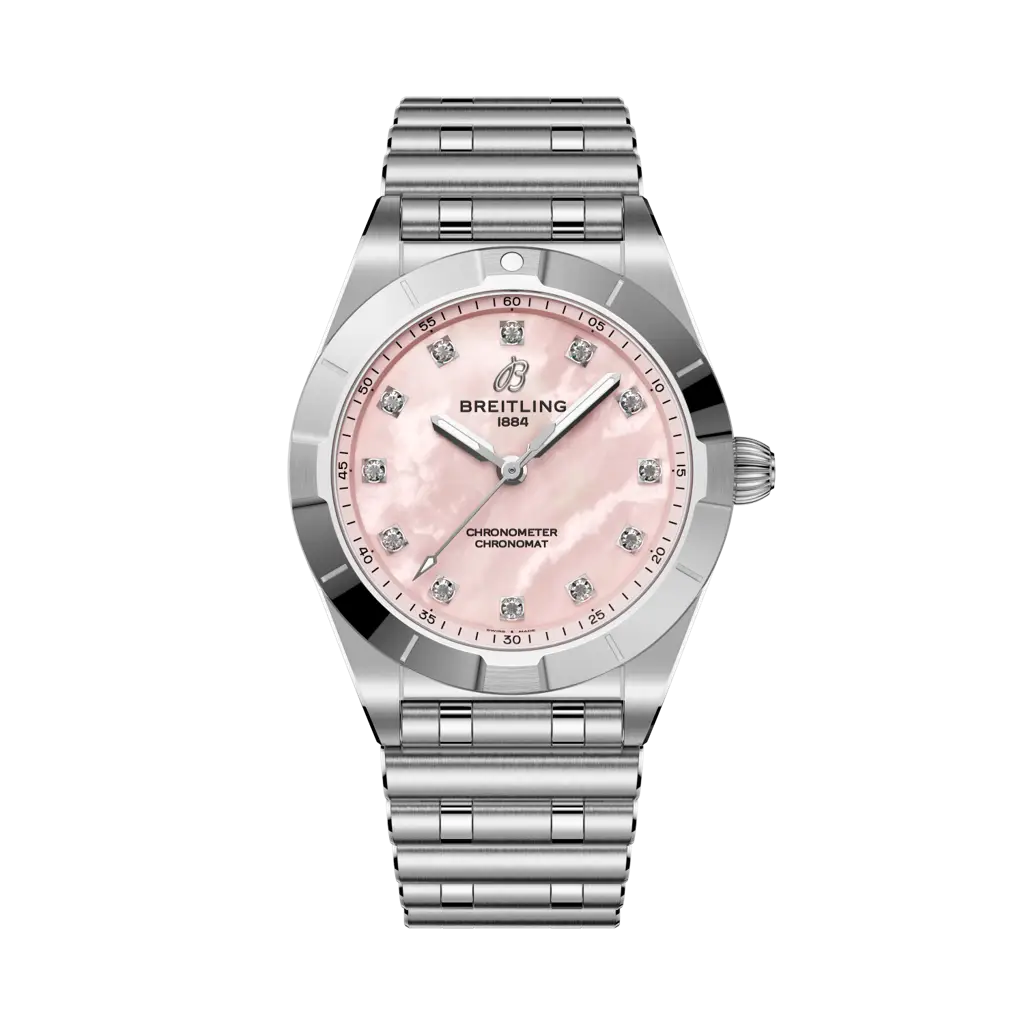 Breitling Chronomat 28 Stainless Steel / Pink MOP — Ref. A72310101K1A1