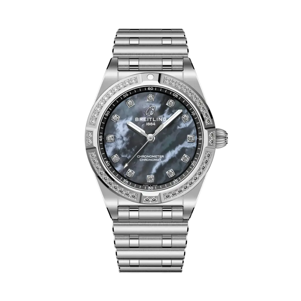 Breitling Chronomat 28 Stainless Steel - Diamond / Black MOP — Ref. A72310531G1A1