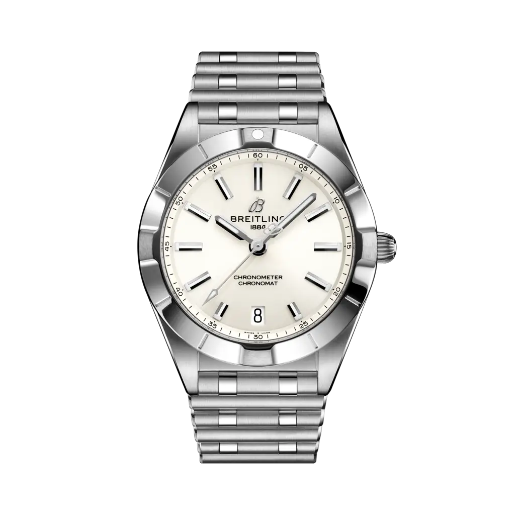 Breitling Chronomat 32 Stainless Steel / White / Rouleaux — Ref. A77310101A2A1