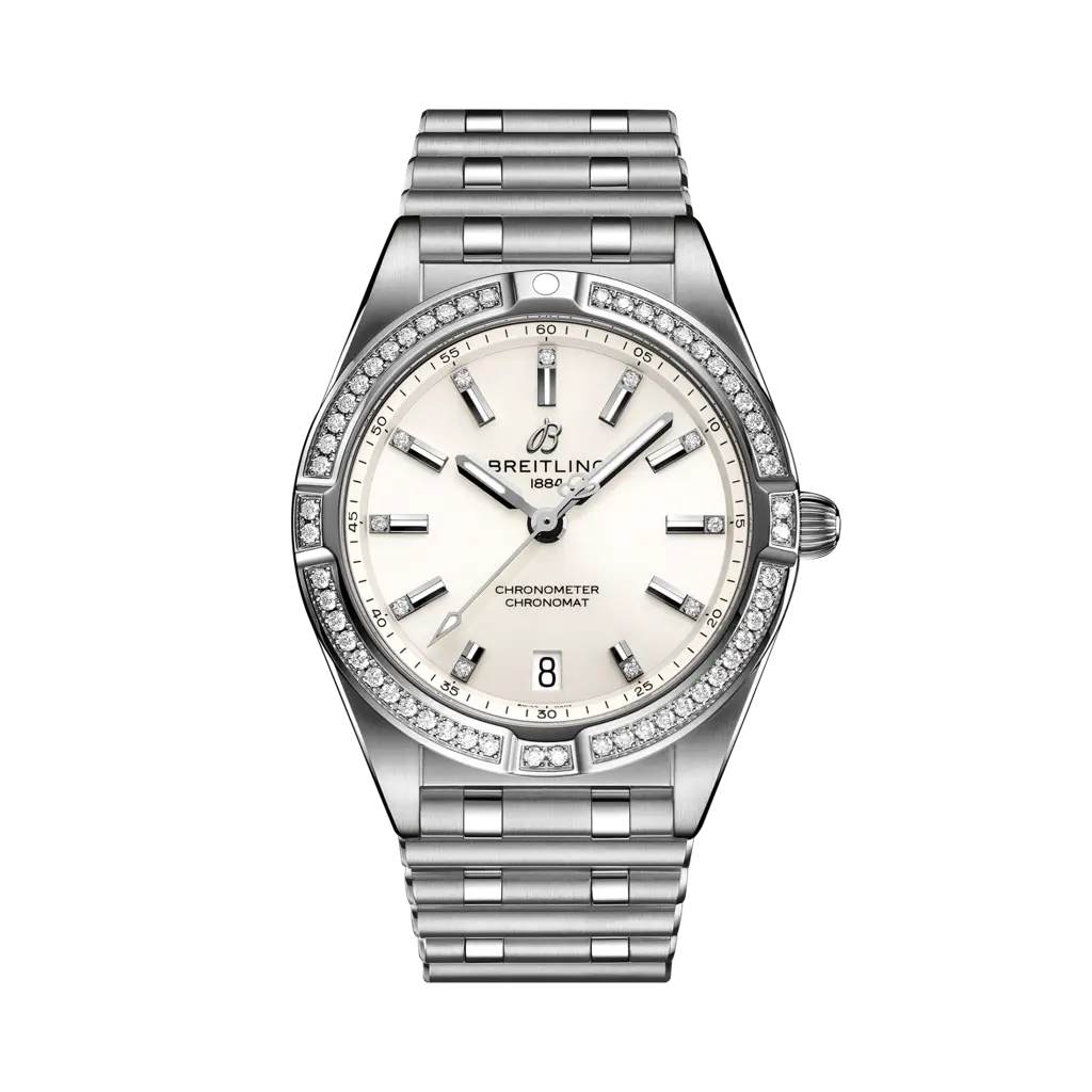 Breitling Chronomat 32 Stainless Steel - Diamond / White / Rouleaux — Ref. A77310591A1A1