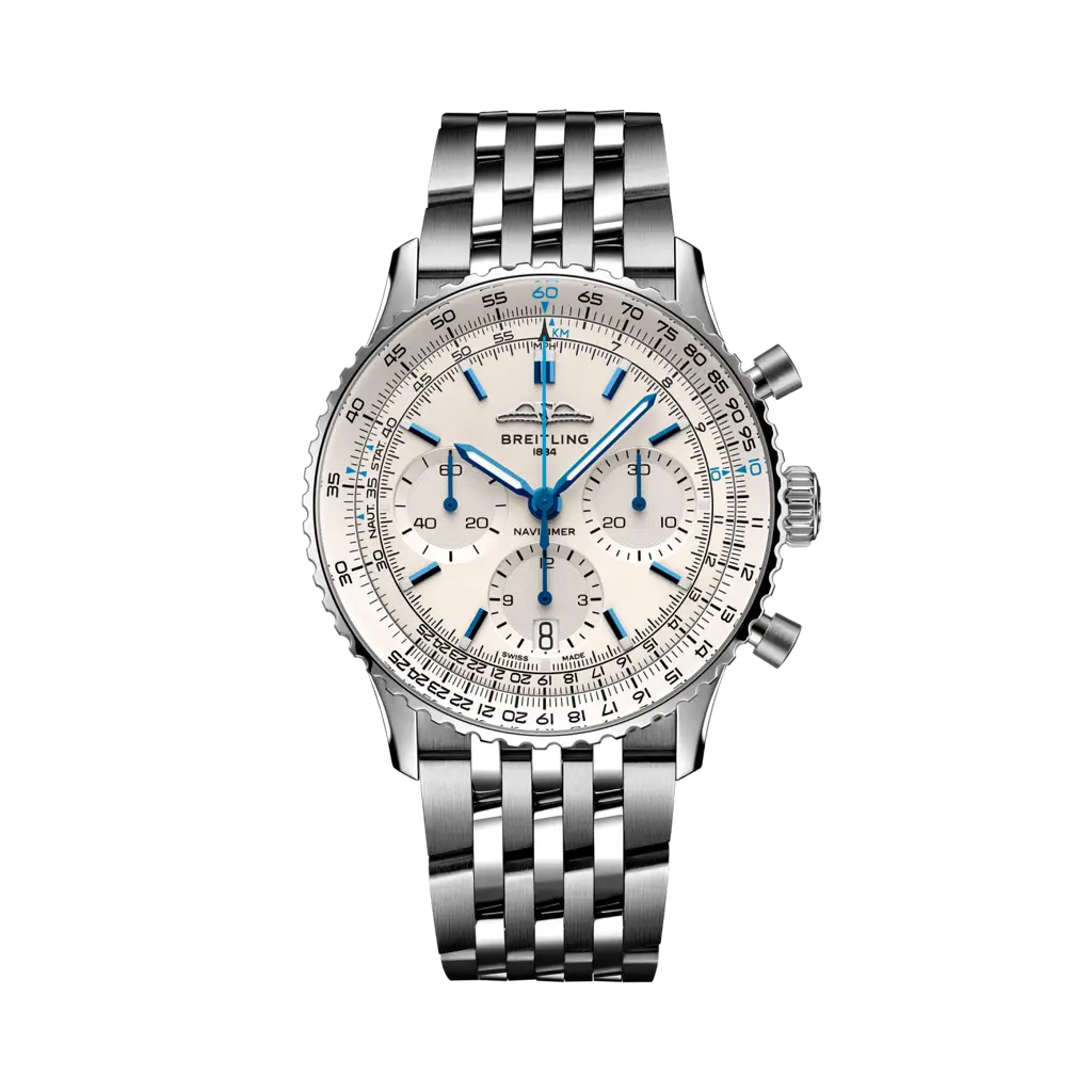 Breitling Navitimer B01 Chronograph 41 White/Steel  41 mm — Ref. AB0139A71G1A1