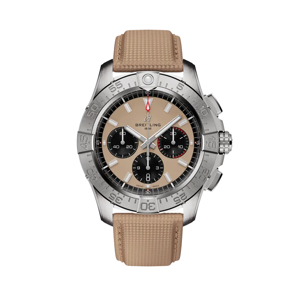 Breitling Avenger B01 Chronograph 44 Stainless steel - Beige — Ref. AB0147101A1X1