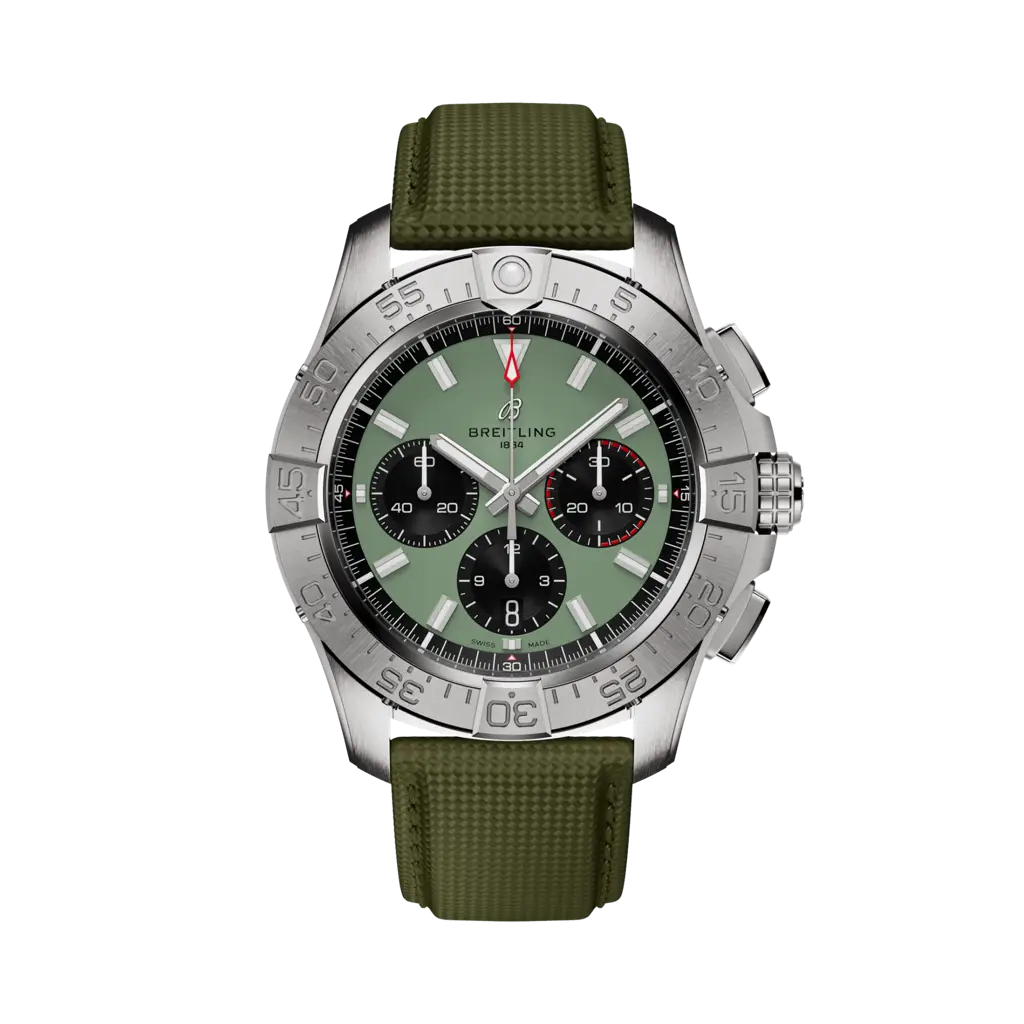 Breitling Avenger B01 Chronograph 44 Stainless steel - Green — Ref. AB0147101L1X1