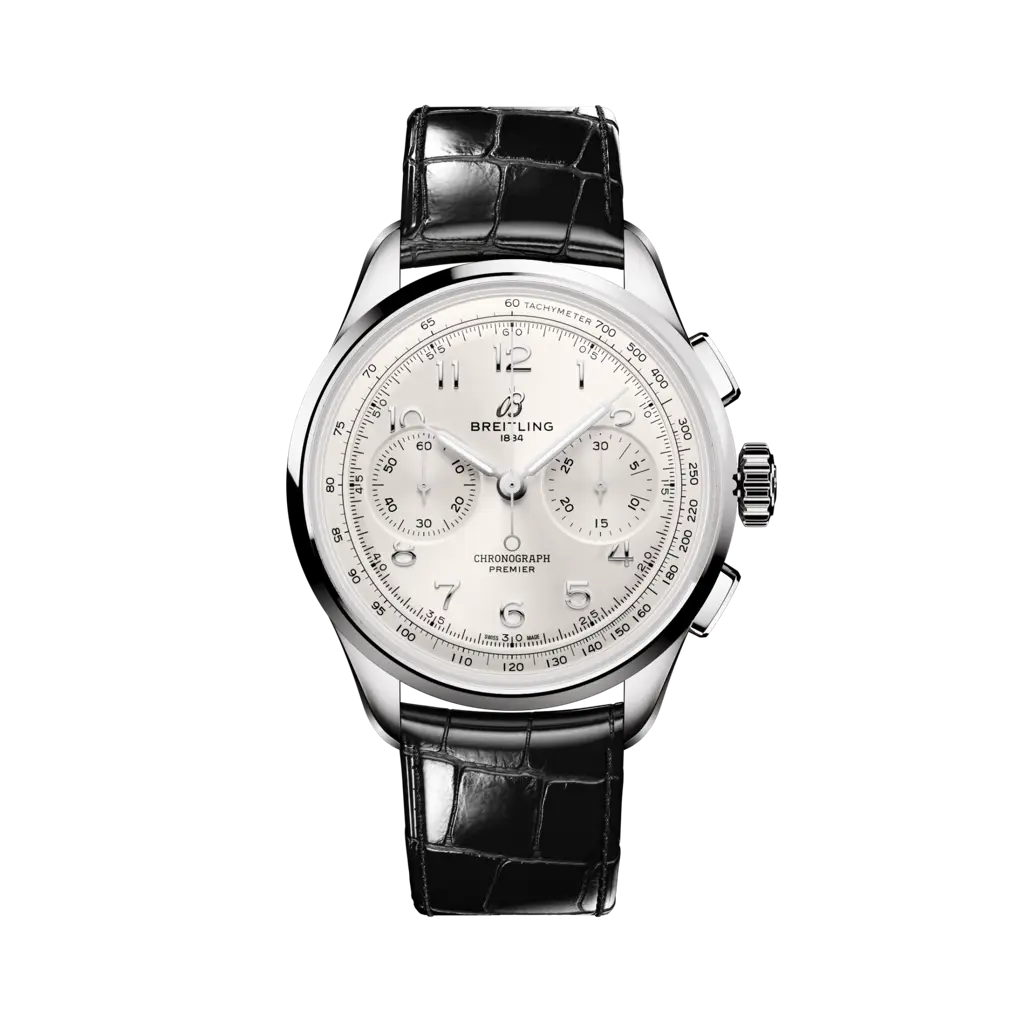 Breitling Premier B09 Chronograph 40 Stainless steel - Silver — Ref. AB0930371G1P1