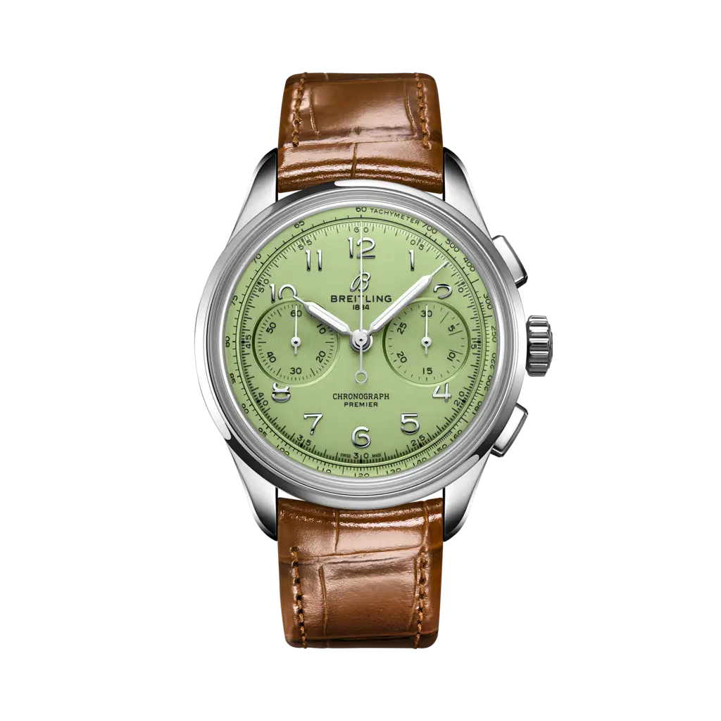 Breitling Premier Heritage B09 Chronograph 40 Stainless Steel / Mint — Ref. AB0930D31L1P1