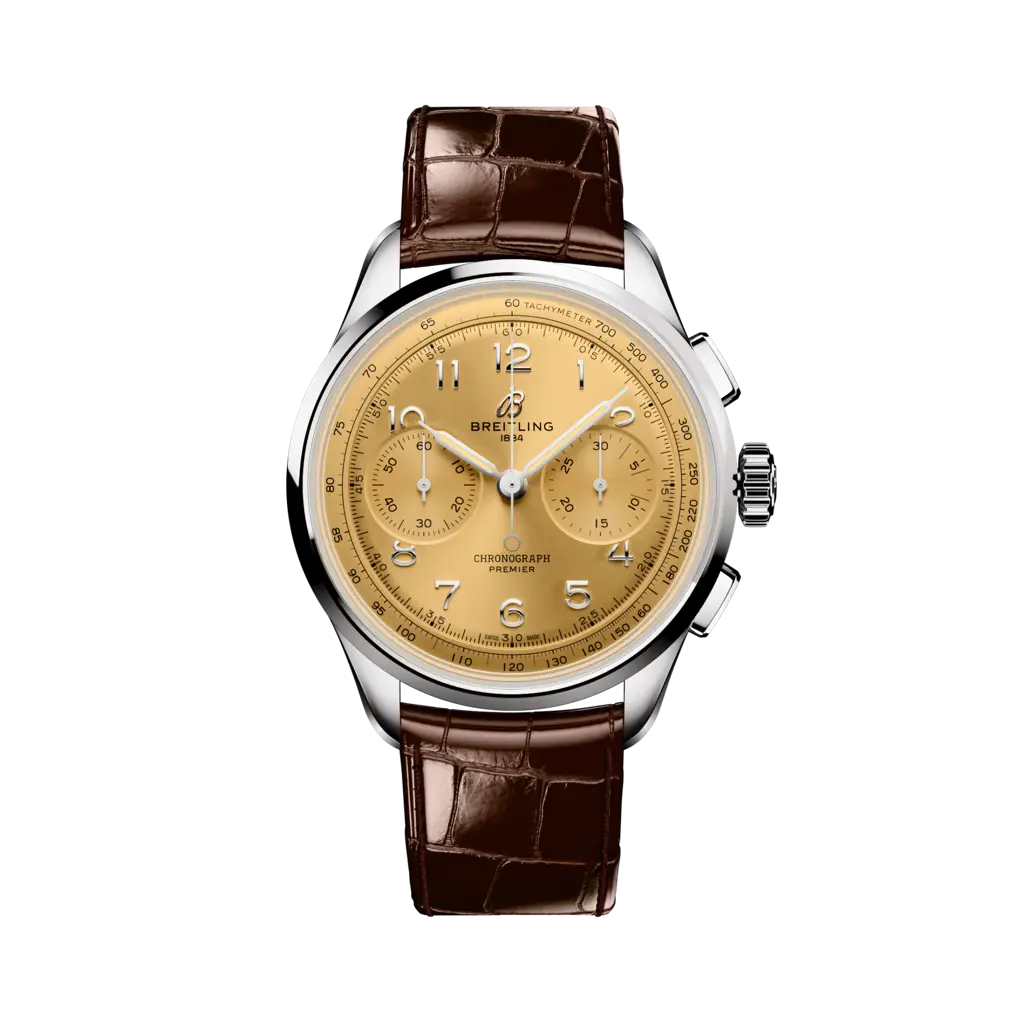 Breitling Premier B09 Chronograph 40 Stainless steel - Champagne — Ref. AB0930F51H1P1
