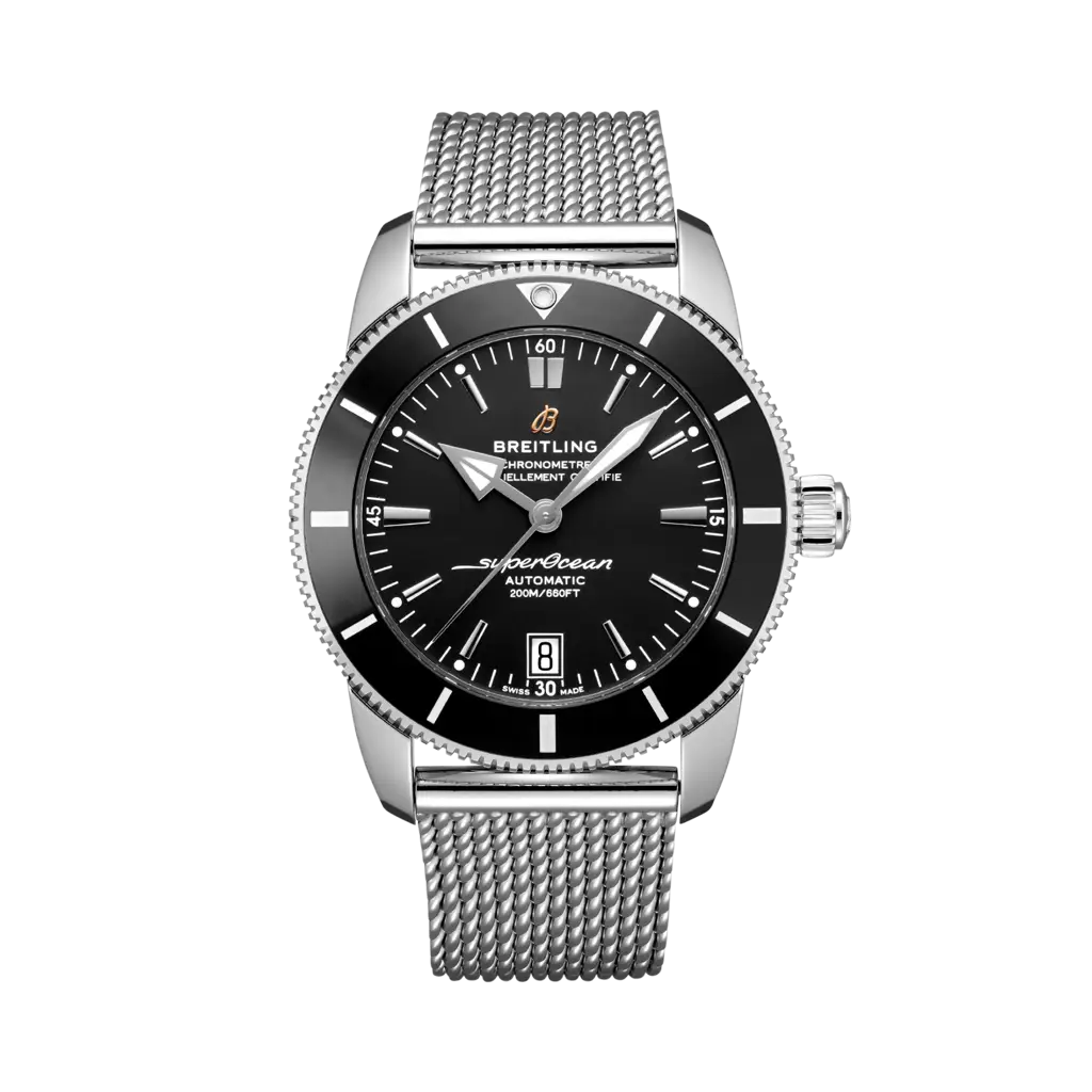 Breitling Superocean Heritage II 42 Stainless Steel / Black / Black / Bracelet — Ref. AB2010121B1A1
