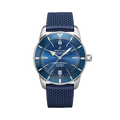 Breitling Superocean Heritage II 42 Stainless Steel / Blue / Blue / Rubber / Folding — Ref. AB2010161C1S1