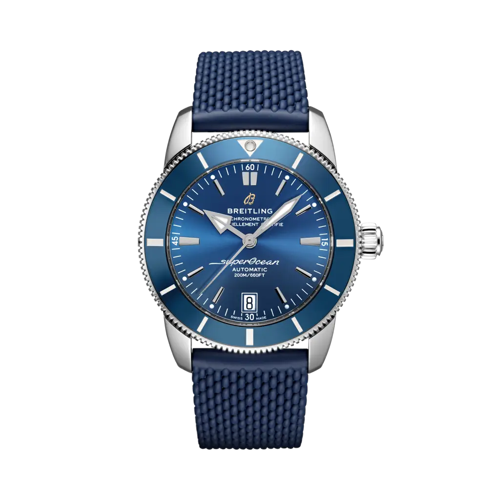 Breitling Superocean Heritage II 42 Stainless Steel / Blue / Blue / Rubber / Folding — Ref. AB2010161C1S1