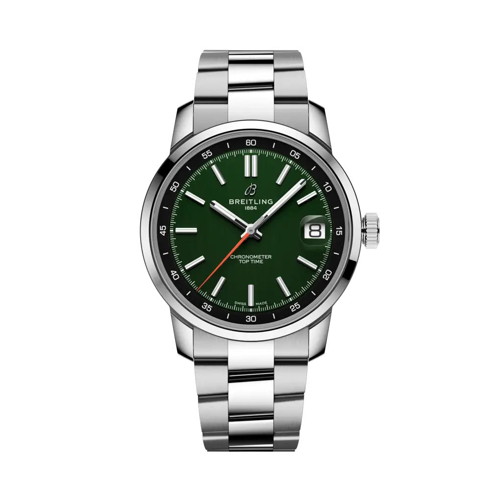 Breitling Top Time B31 Stainless Steel / Green / Bracelet — Ref. AB3113171L1A1