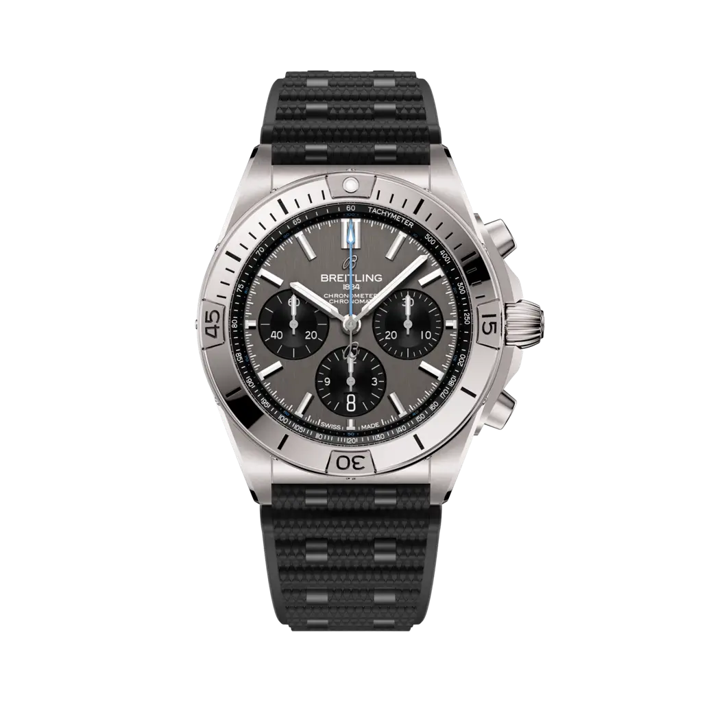 Breitling Chronomat B01 42 Titanium / Grey / Rubber Rouleaux — Ref. EB0134101M1S1