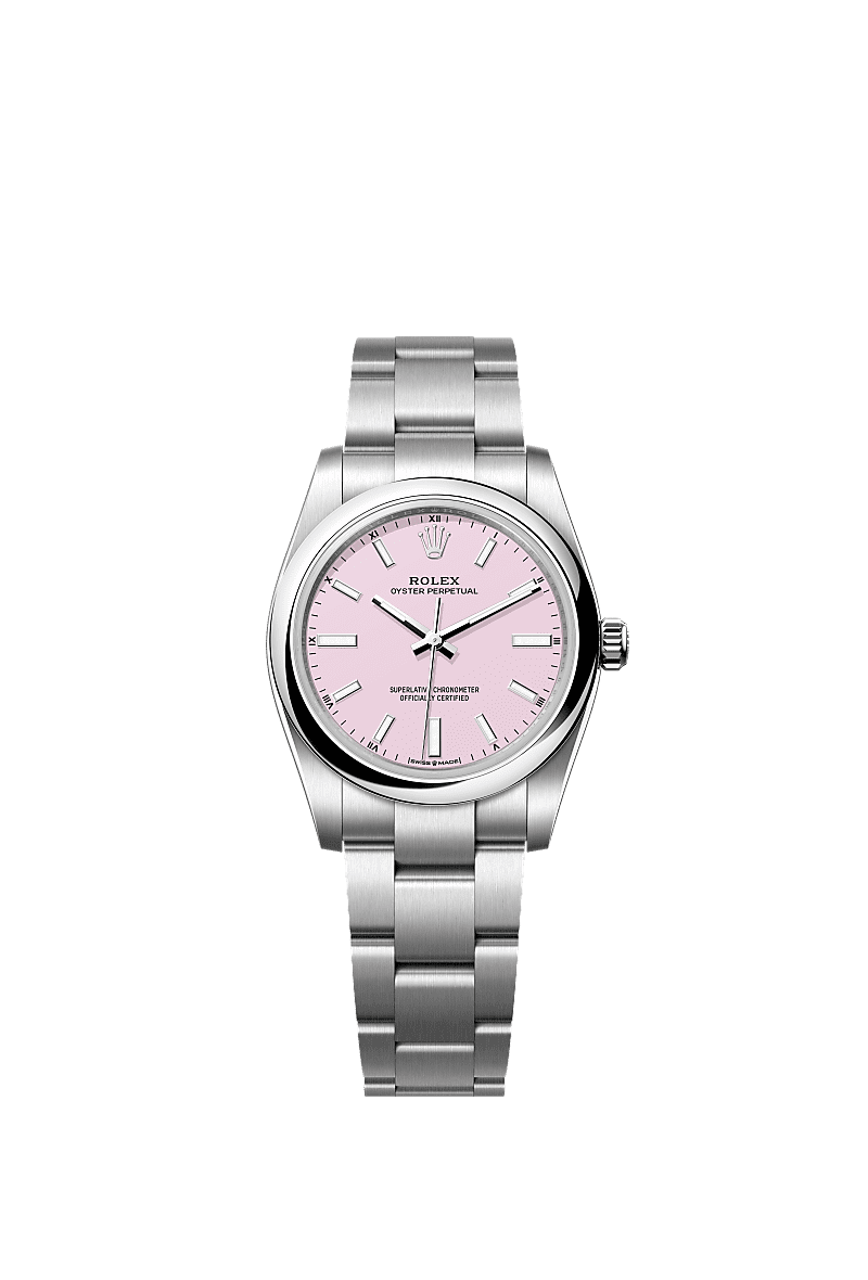 Rolex Oyster Perpetual 34 Pink Matte — Ref. 124200